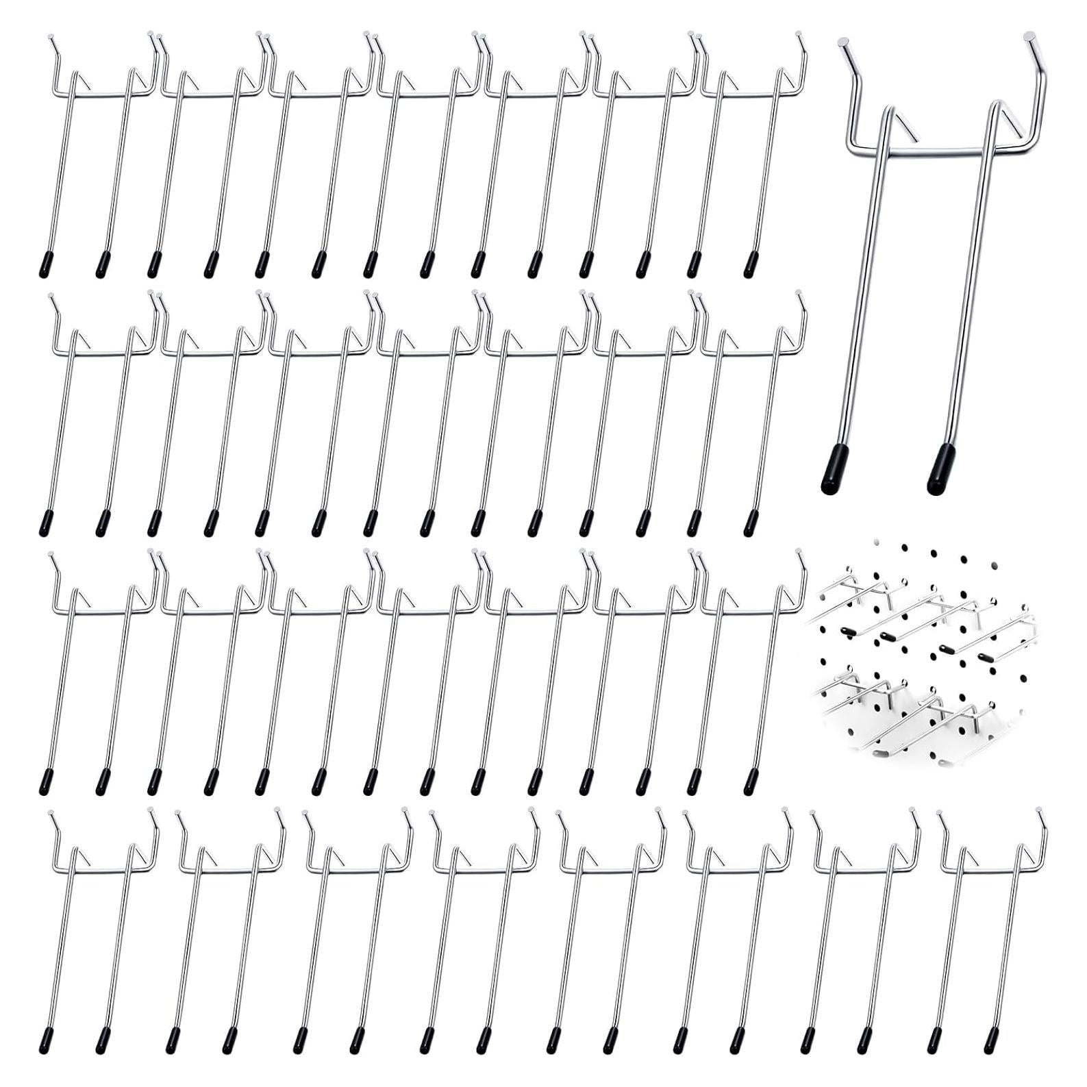 30 Ganchos Doble Brazo Yauhar 12cm Metal Resistente Garaje