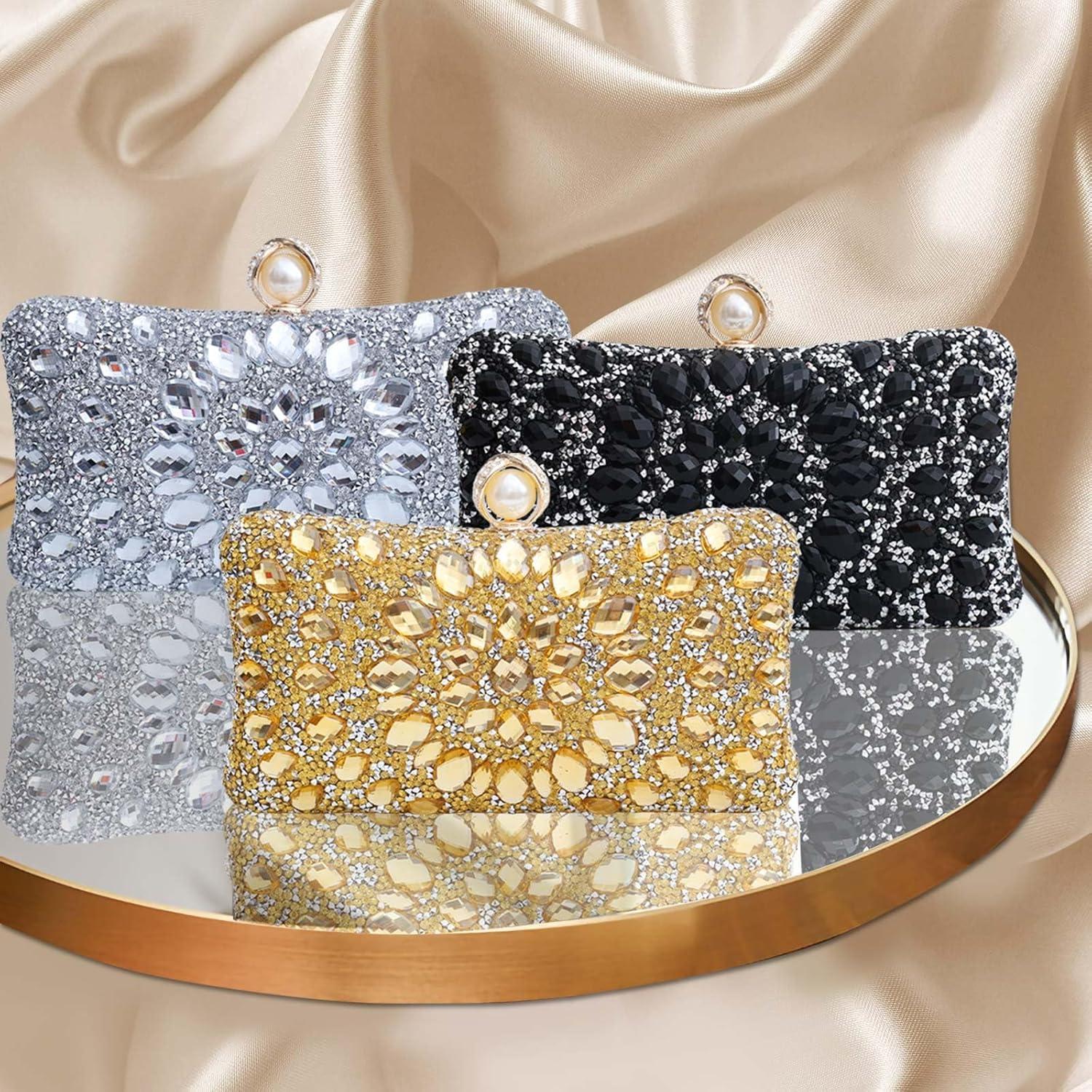 Bolso de Noche Brillante YAPAIOU para Mujeres con Rhinestones