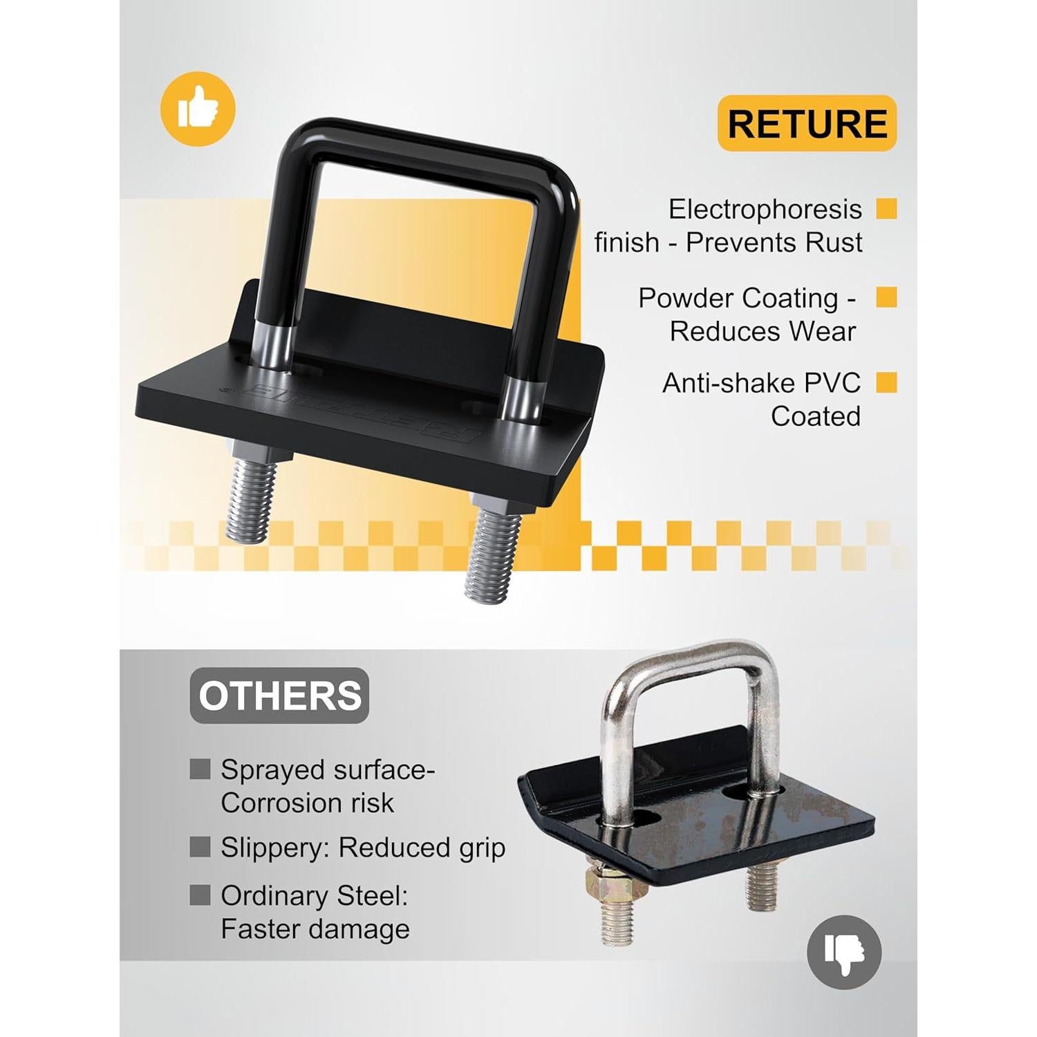 Apretador de Enganche Antivibración RETRUE 2" Negro