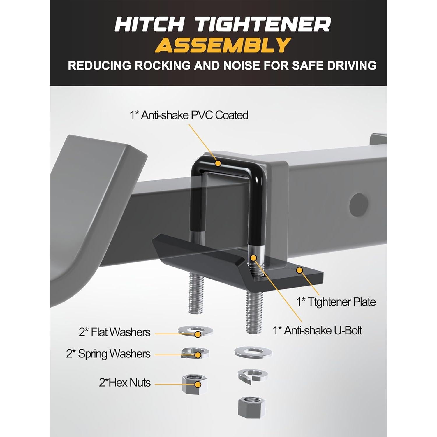 Apretador de Enganche Antivibración RETRUE 2" Negro