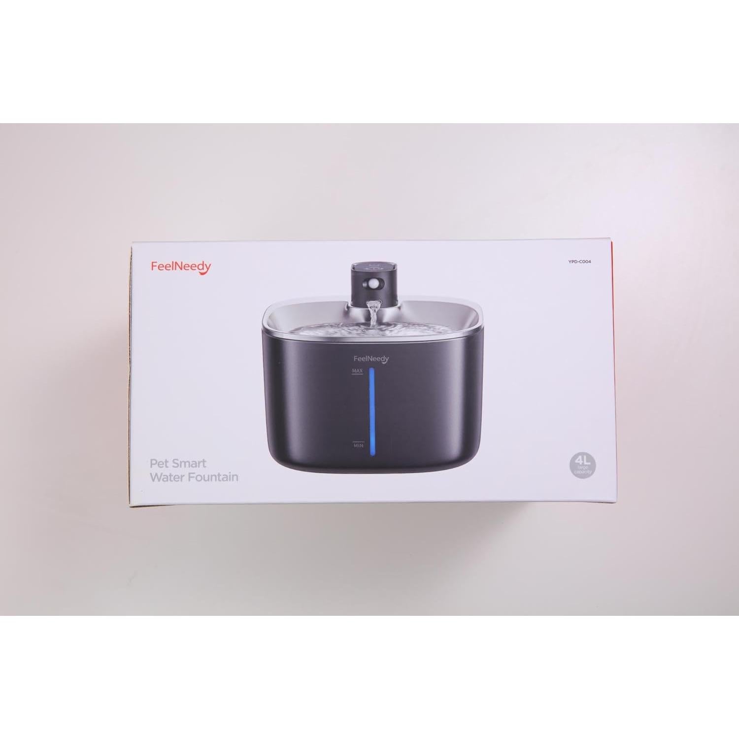 Fuente de Agua Inalámbrica para Gatos FeelNeedy 4L Silenciosa