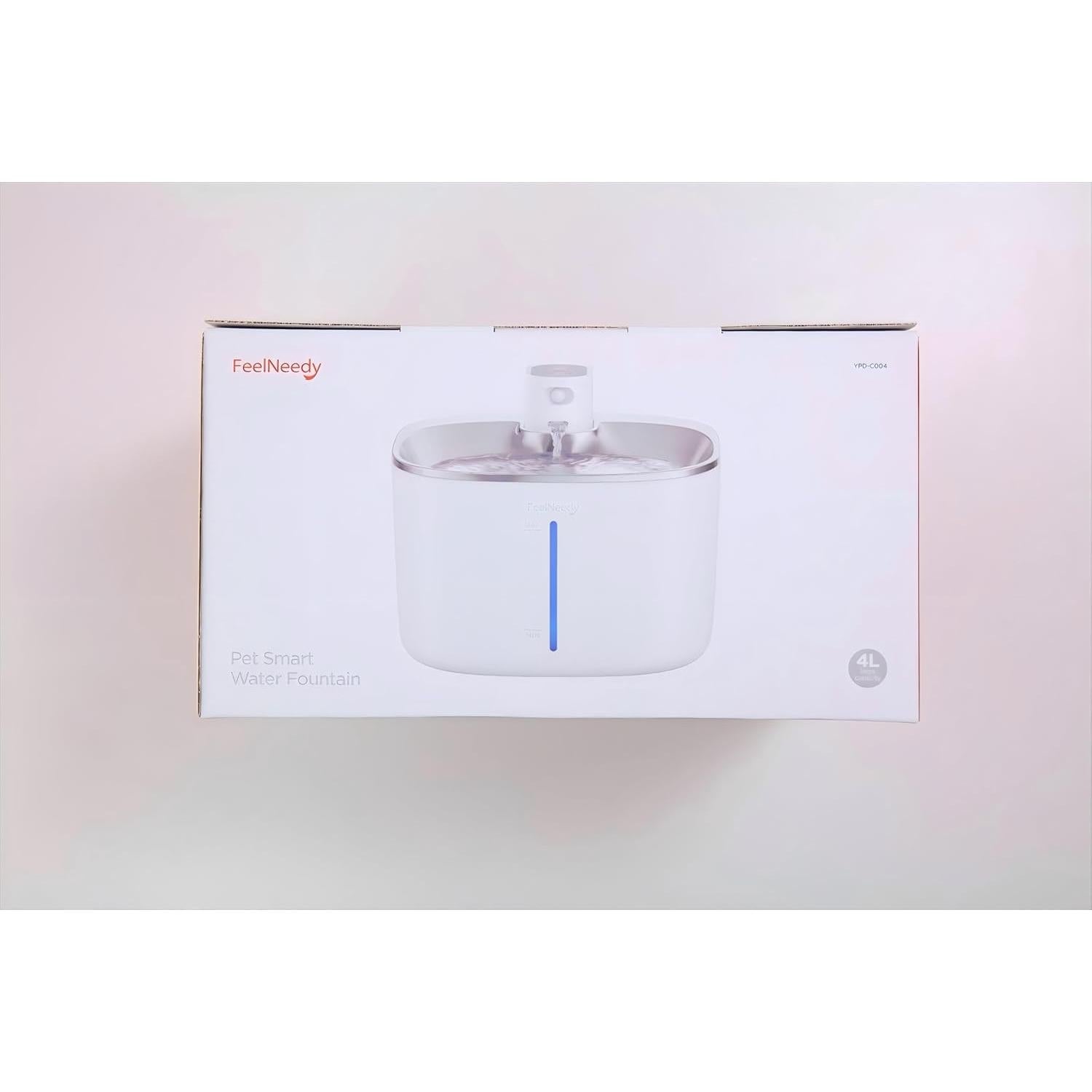 Fuente de Agua Inalámbrica para Gatos FeelNeedy 4L Silenciosa