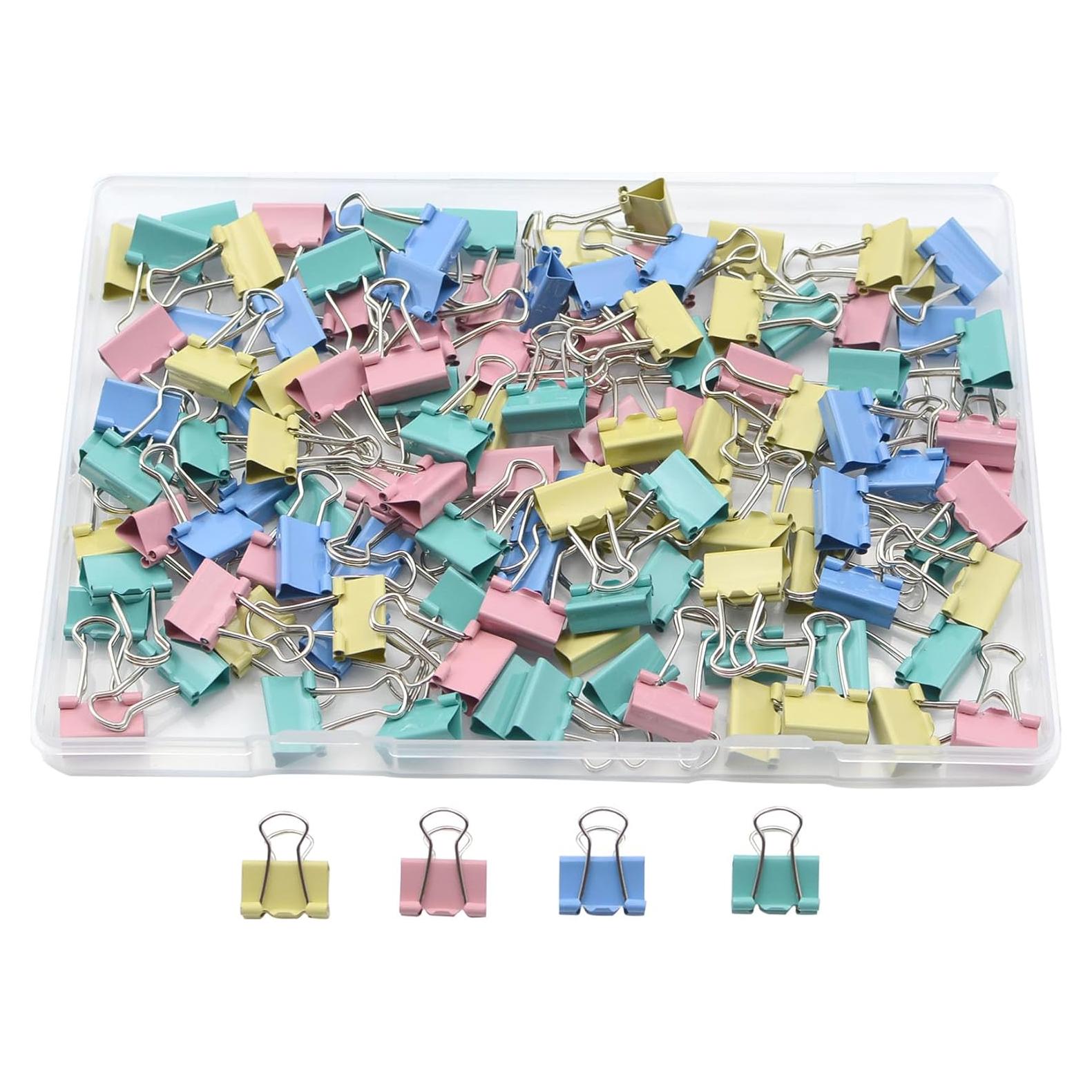 120 Clips de Binder Pequeños Multicolores YIKANGHENG