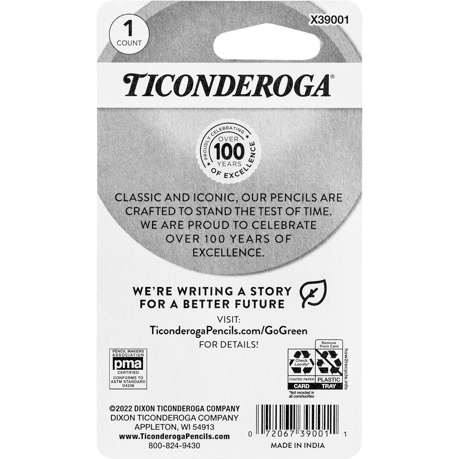 Sacapuntas y Borrador Ticonderoga Duo 2 en 1 Amarillo 6 Piezas