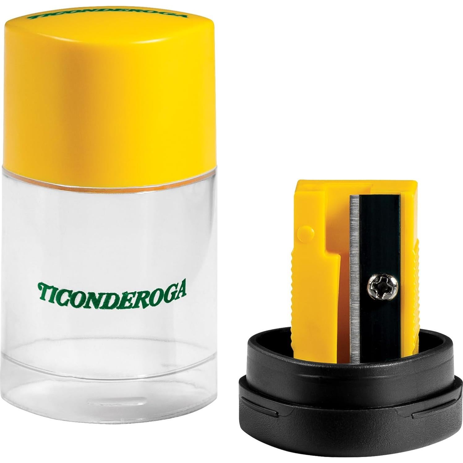 Sacapuntas y Borrador Ticonderoga Duo 2 en 1 Amarillo 6 Piezas