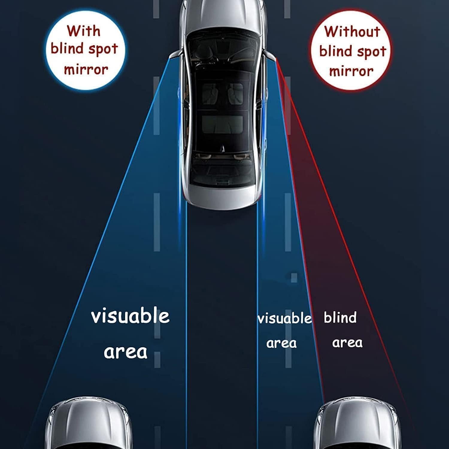 Espejos Convexos de Punto Ciego Z-oneMart 2 Pcs 5.58 cm