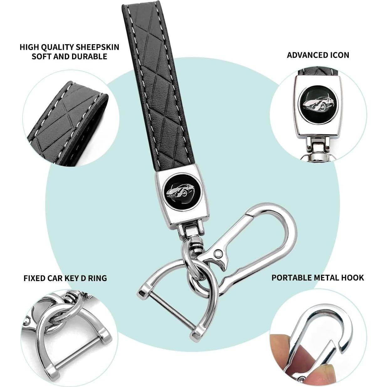 Funda de Llave TPU BMW Tipo A + Llavero Piel Negra