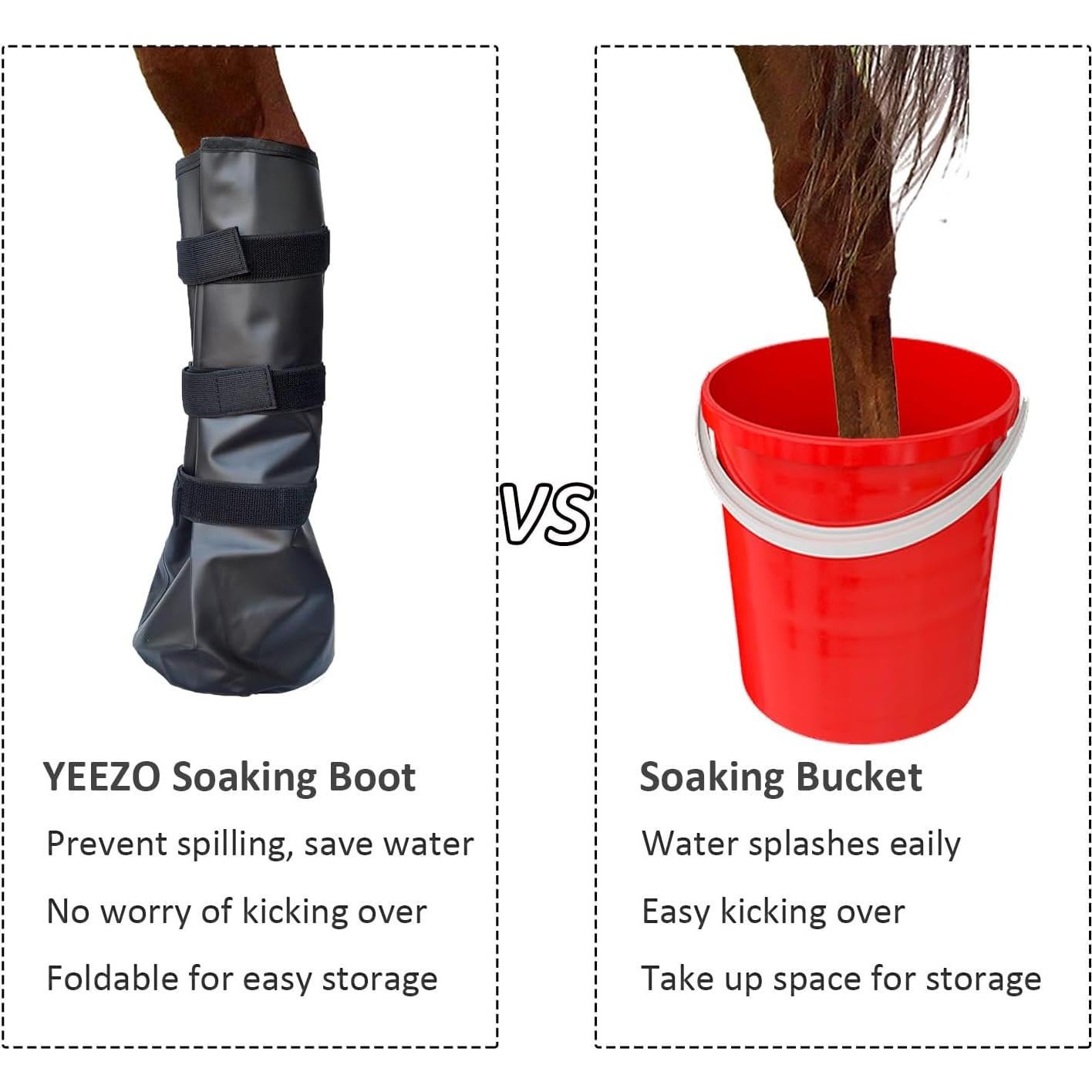 Bolsa de Remojo para Casco de Caballo Yeezo con Almohadilla EVA