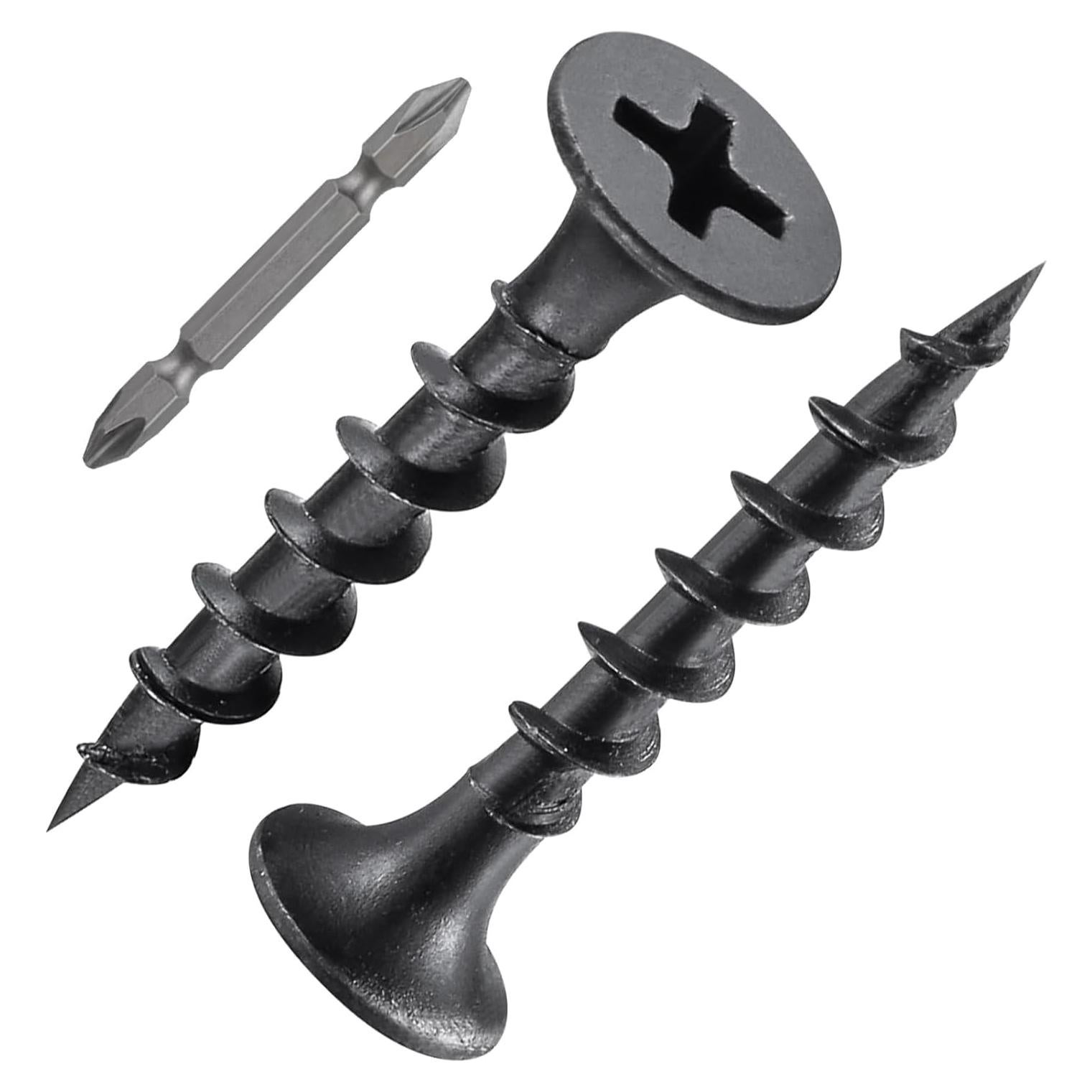 Tornillos para paneles de yeso Wensilon #6 x 25.4mm negros 313 pcs