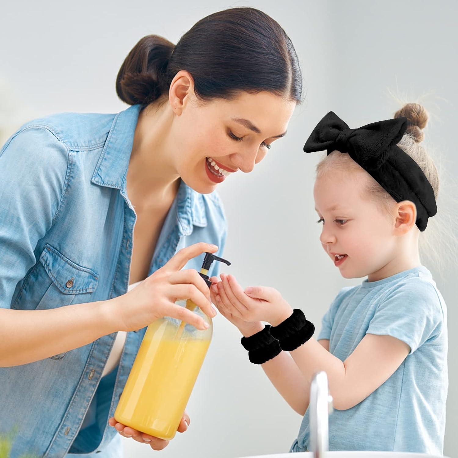 Conjunto de 6 Diademas y Muñequera Negra Casoty - Spa y Maquillaje