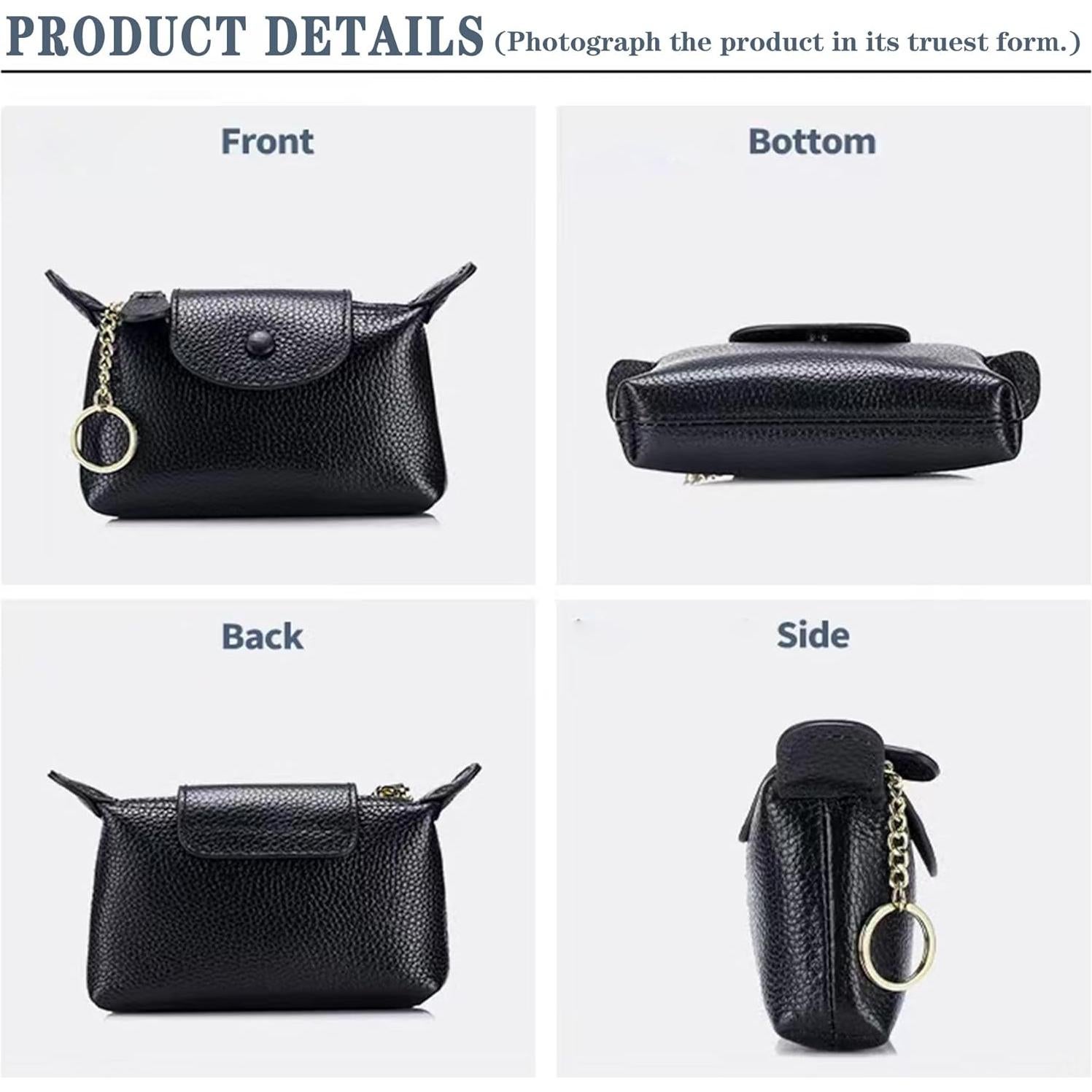 Monedero de Cuero para Mujeres Fuerxy US-Bag-02 Negro