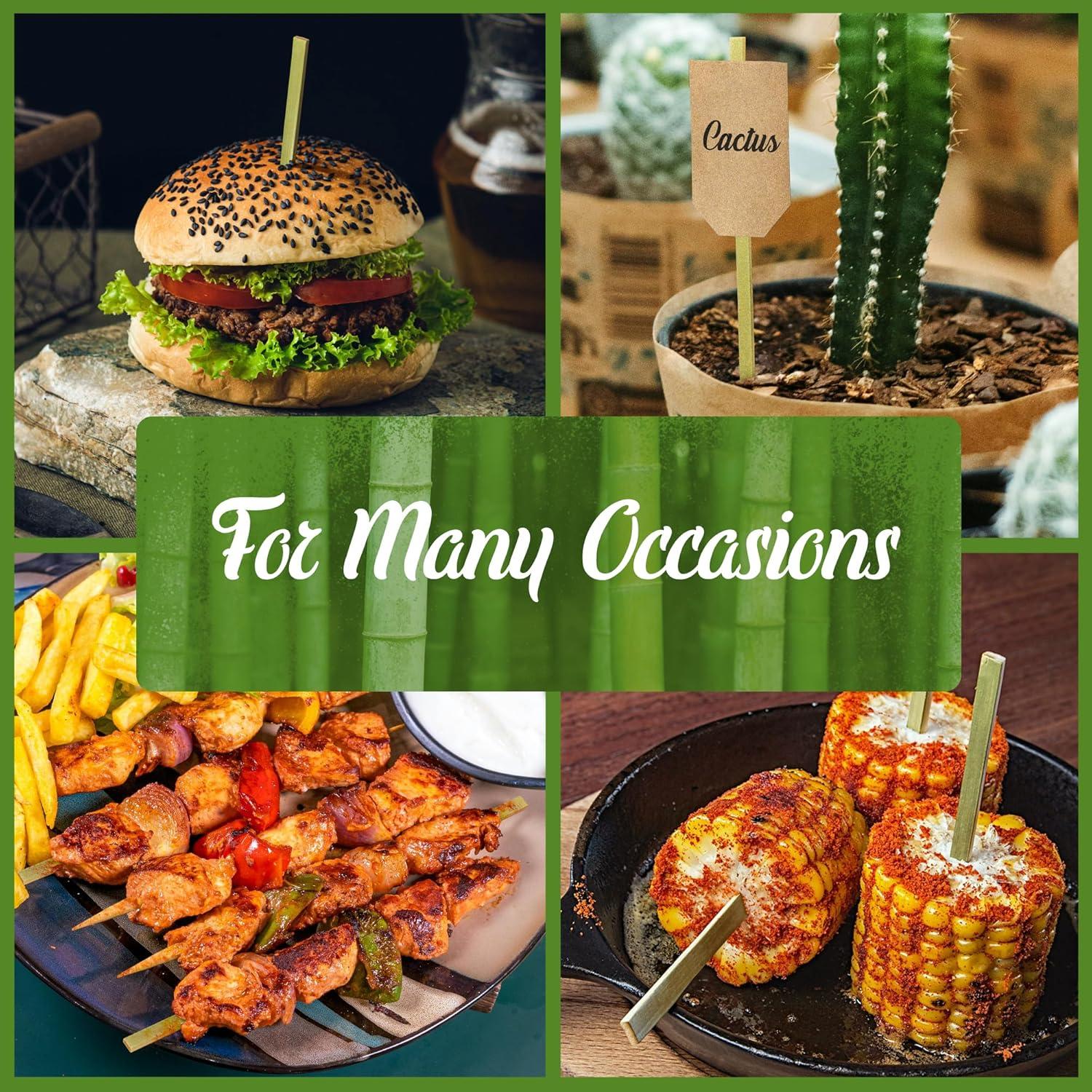 Palitos de Kebab de Bambú BambooMN - 300 Piezas 15cm