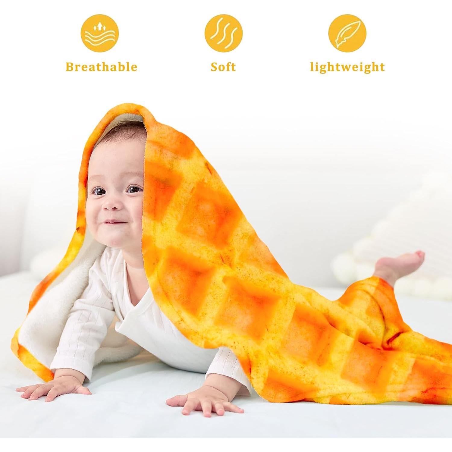 Manta de Waffle Outivity 91.44 cm Franela Suave para Bebés