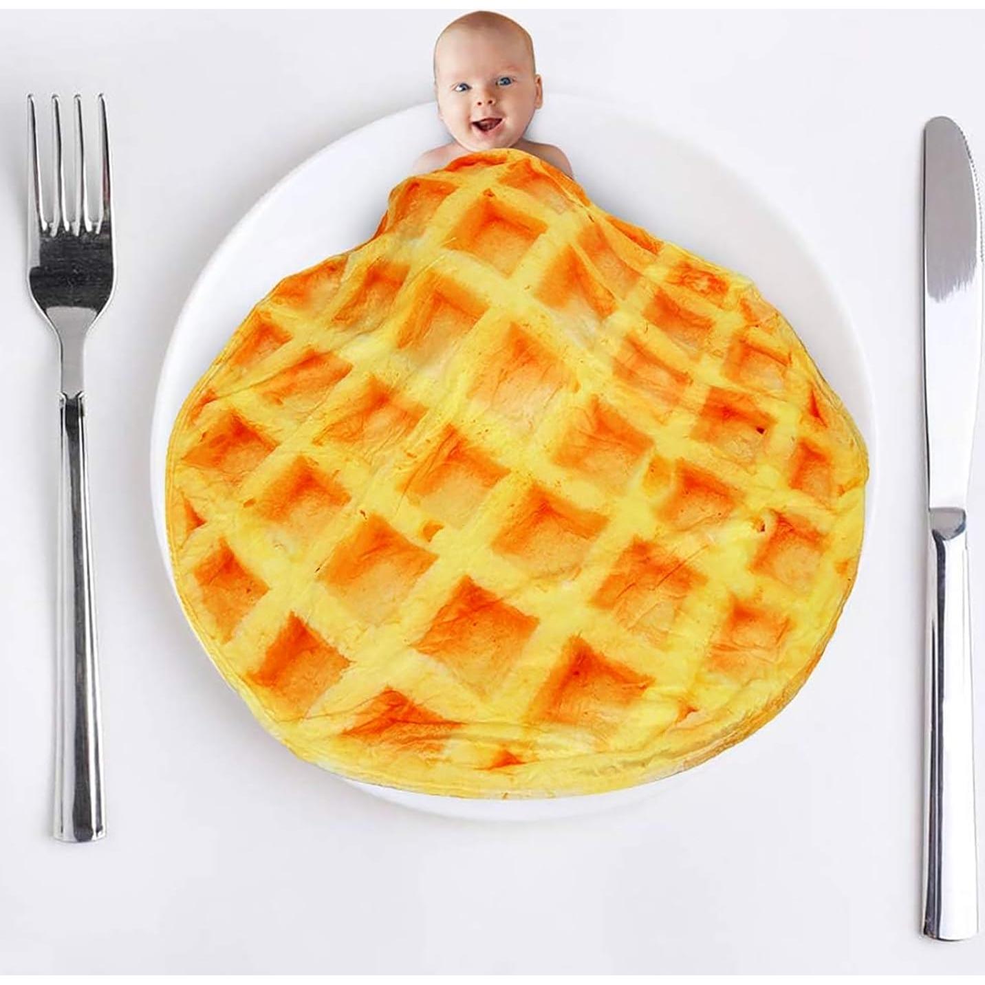 Manta de Waffle Outivity 91.44 cm Franela Suave para Bebés