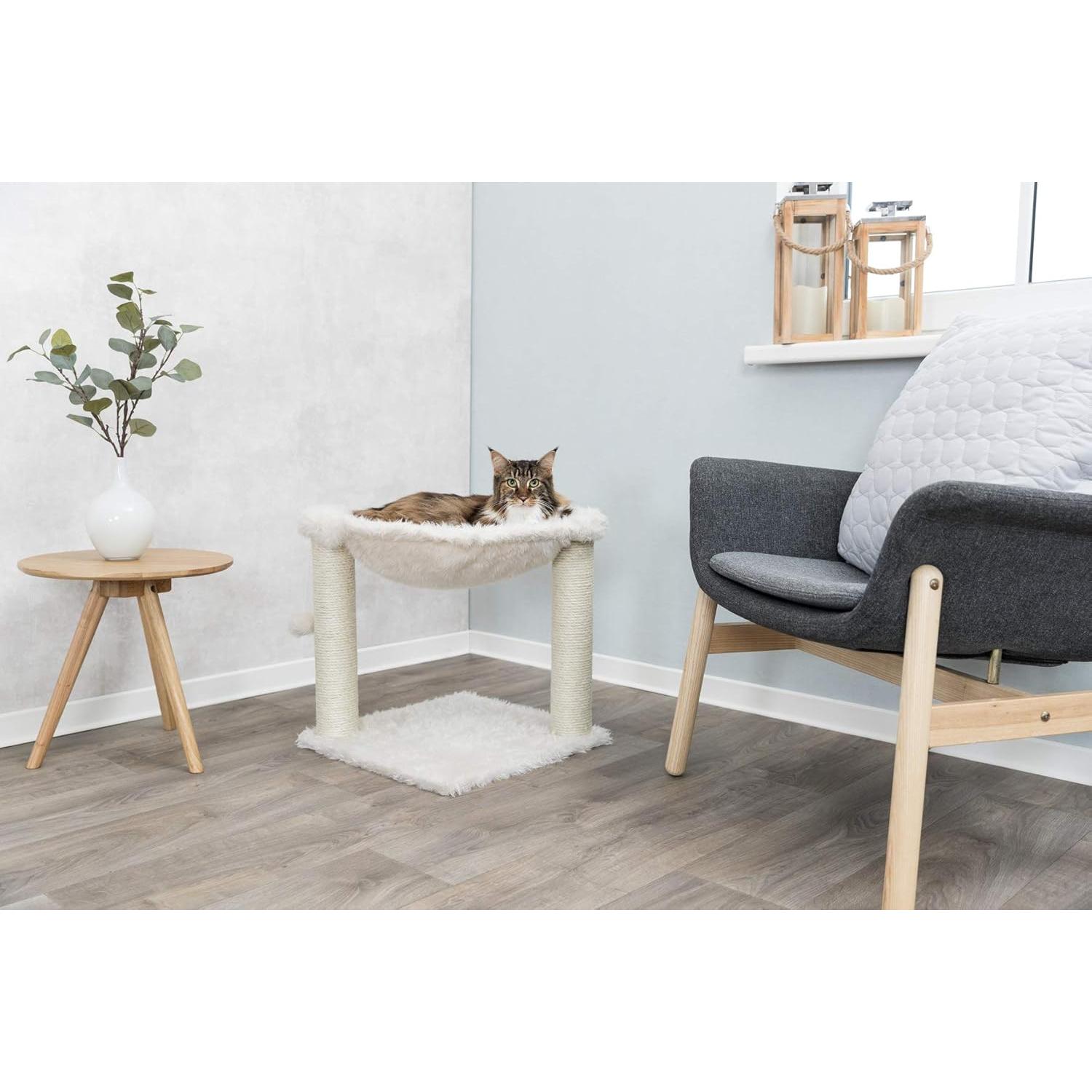 Rascador para Gatos TRIXIE Baza XXL con Hamaca 45.72 cm Crema