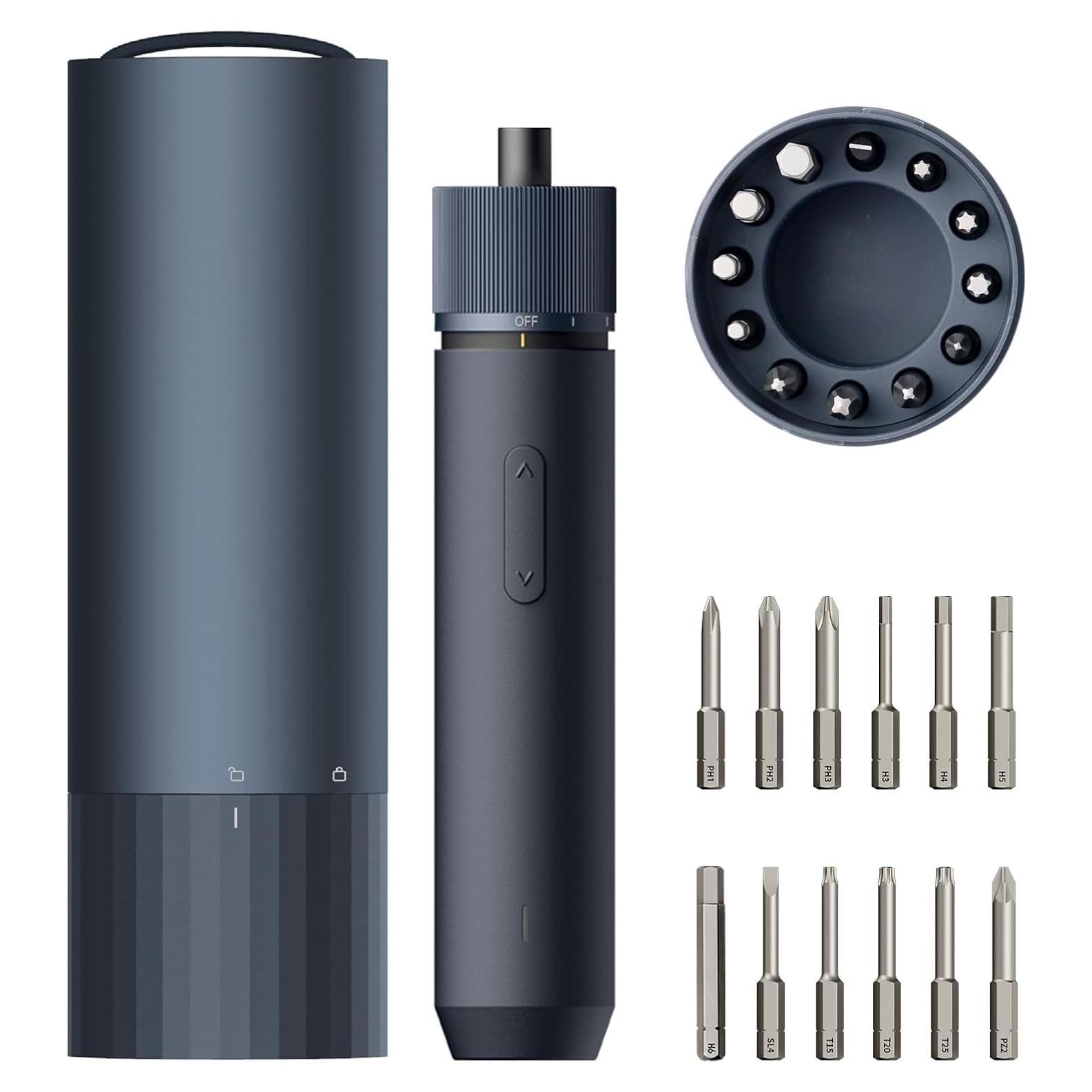 Destornillador Eléctrico HOTO 3.6V Inalámbrico con 12 Puntas