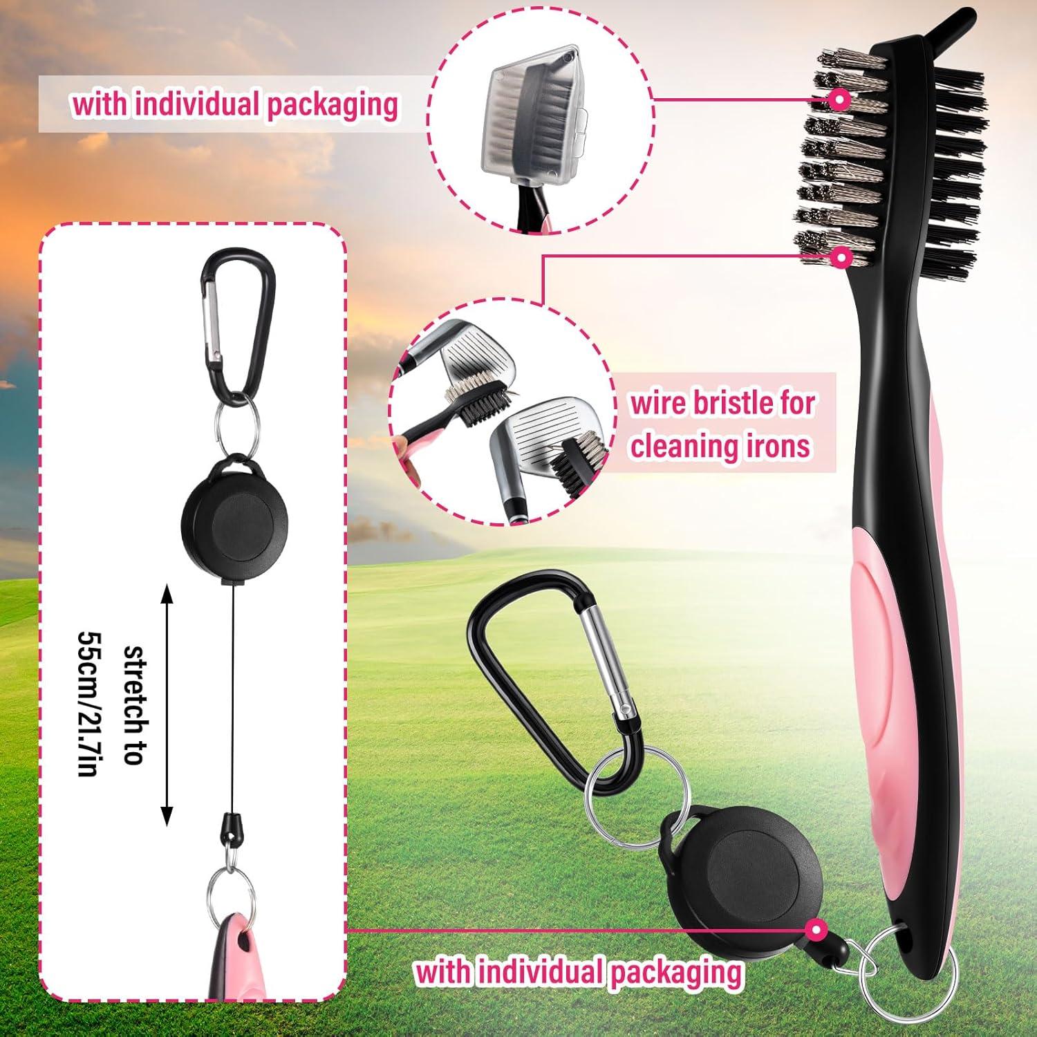 Kit de Accesorios de Golf Liliful 12 Piezas Rosa Floral