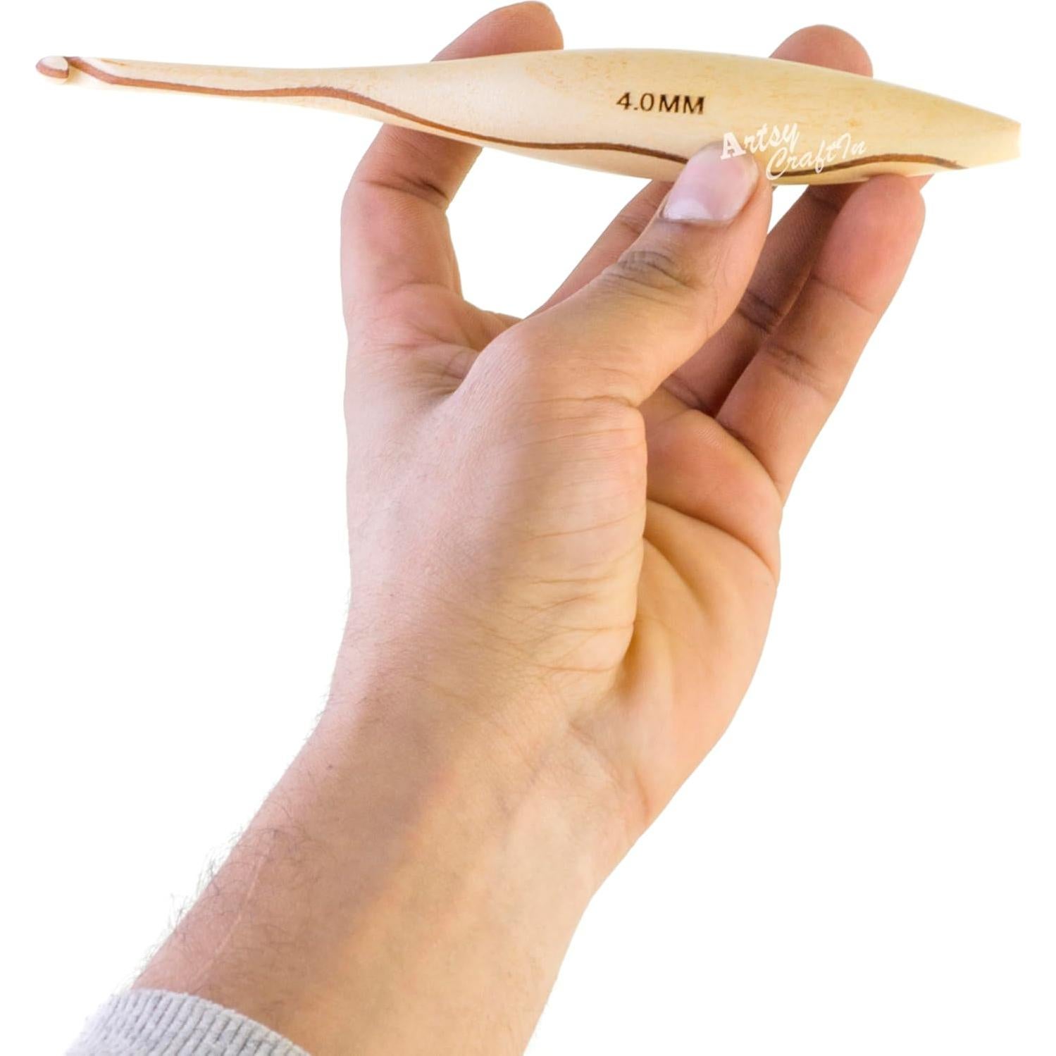 Ganchos de Crochet de Madera ArtsyCraftIn - Set de 7 (4mm a 10mm)