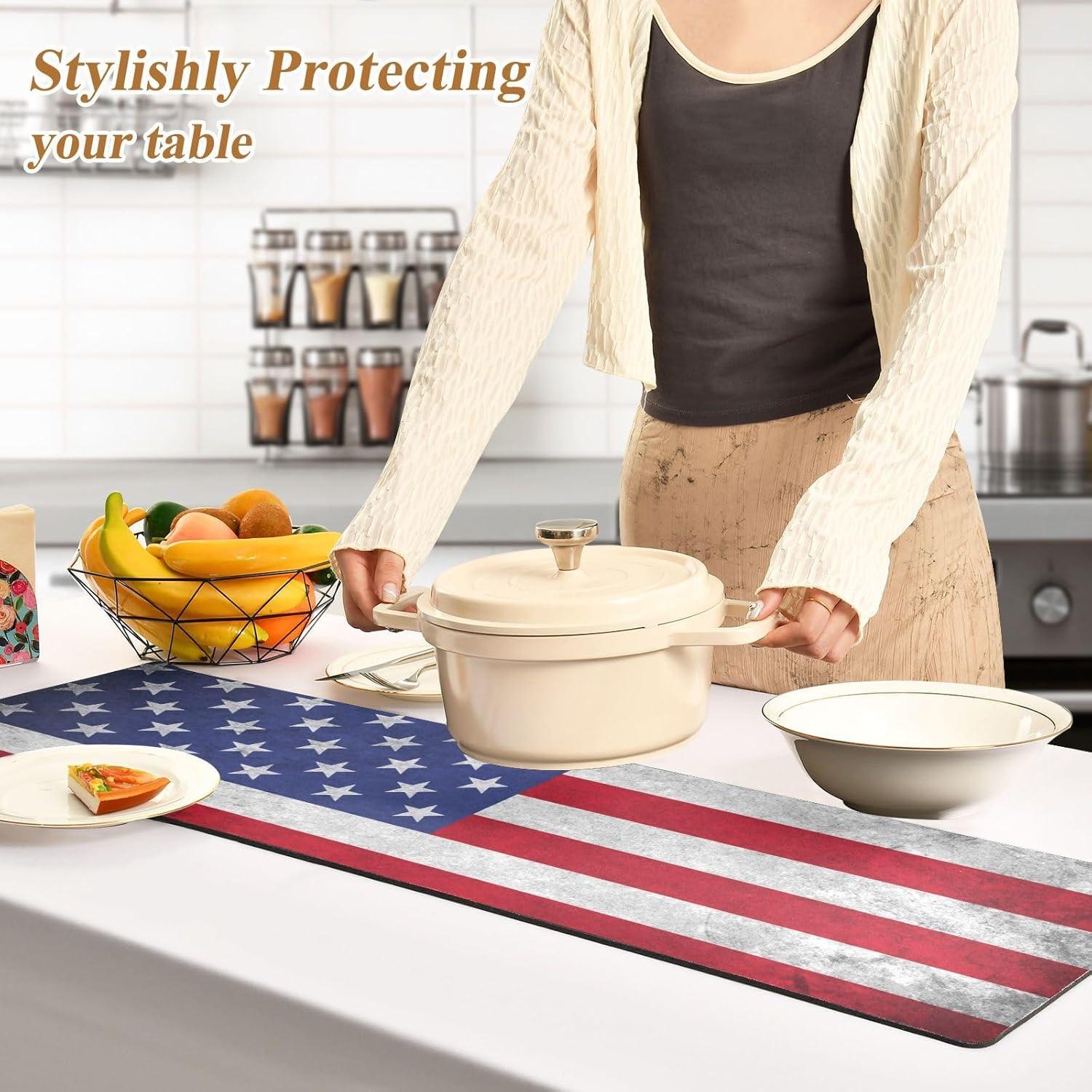 Camino de mesa 2 en 1 ElliTarr bandera americana 99x30cm