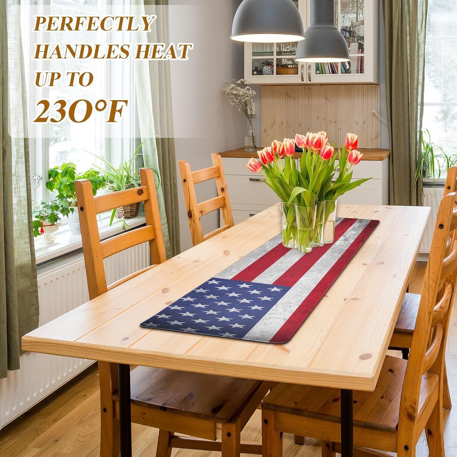 Camino de mesa 2 en 1 ElliTarr bandera americana 99x30cm