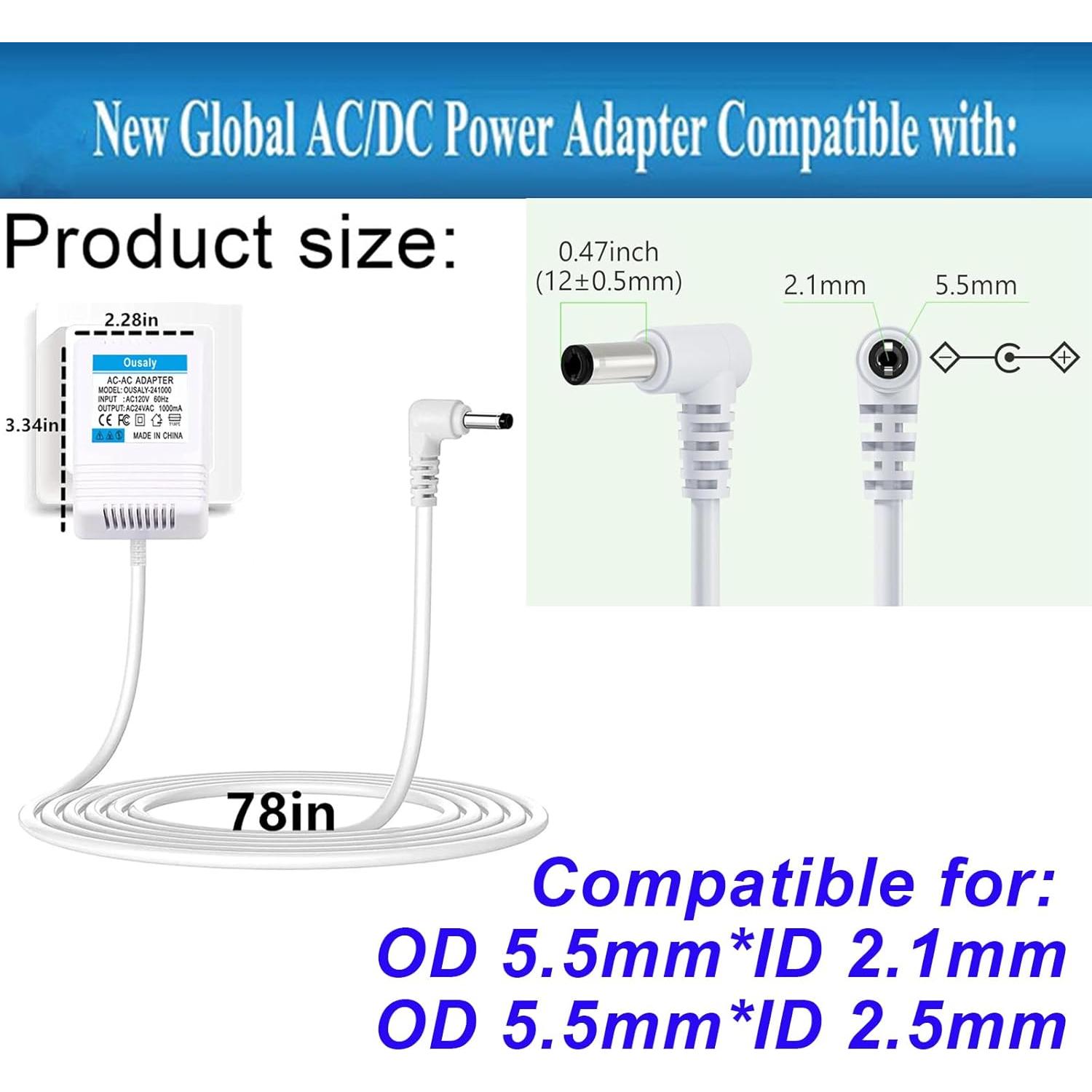 Cargador Adaptador 24VAC Ousaly para Riego Inteligente