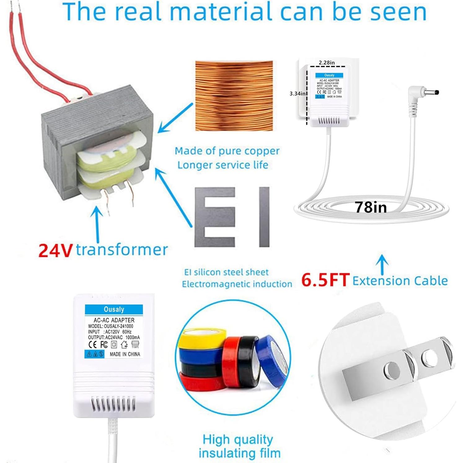 Cargador Adaptador 24VAC Ousaly para Riego Inteligente