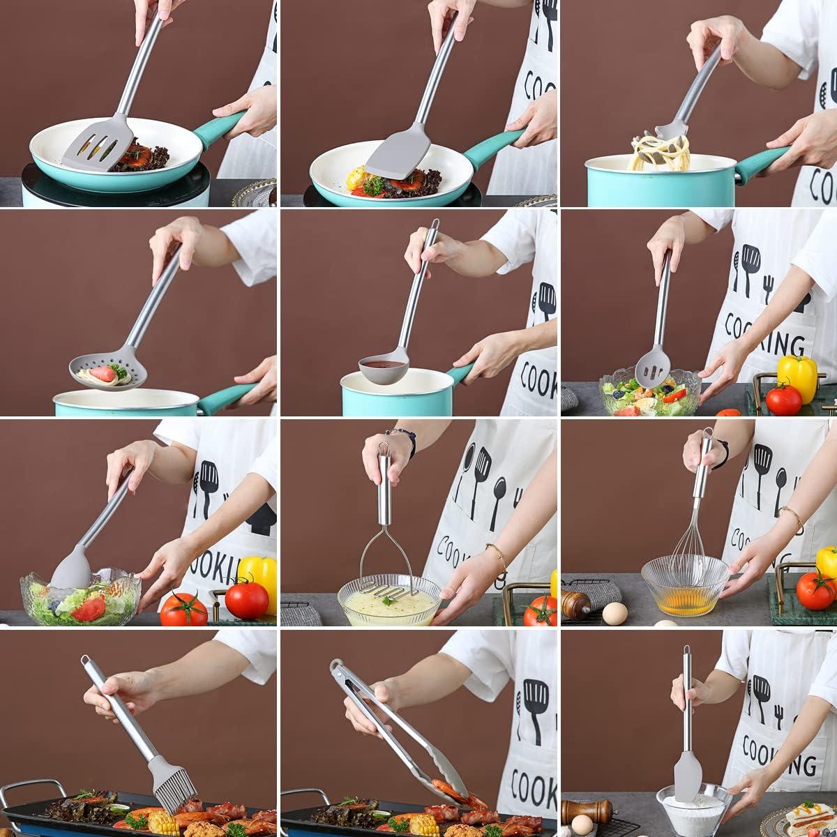 Set de Utensilios de Cocina Berglander 38 Piezas Silicona Acero Inoxidable