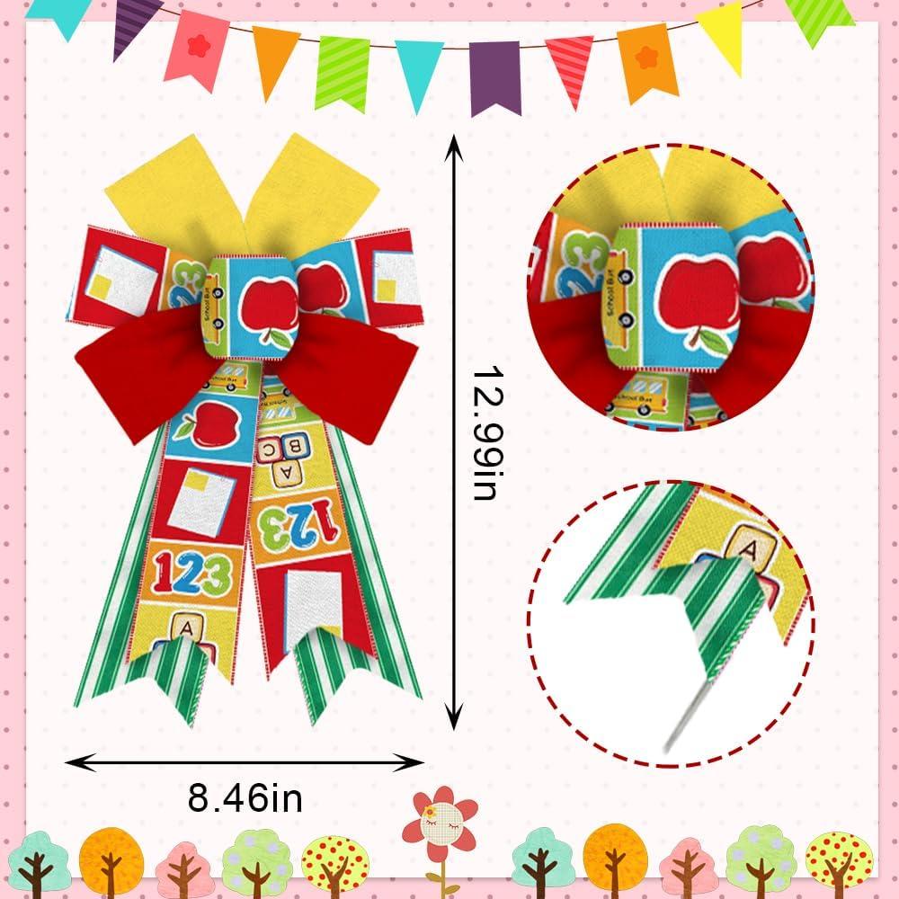 Lazos Decorativos de Regreso a Clases Threetols - 2 Pcs