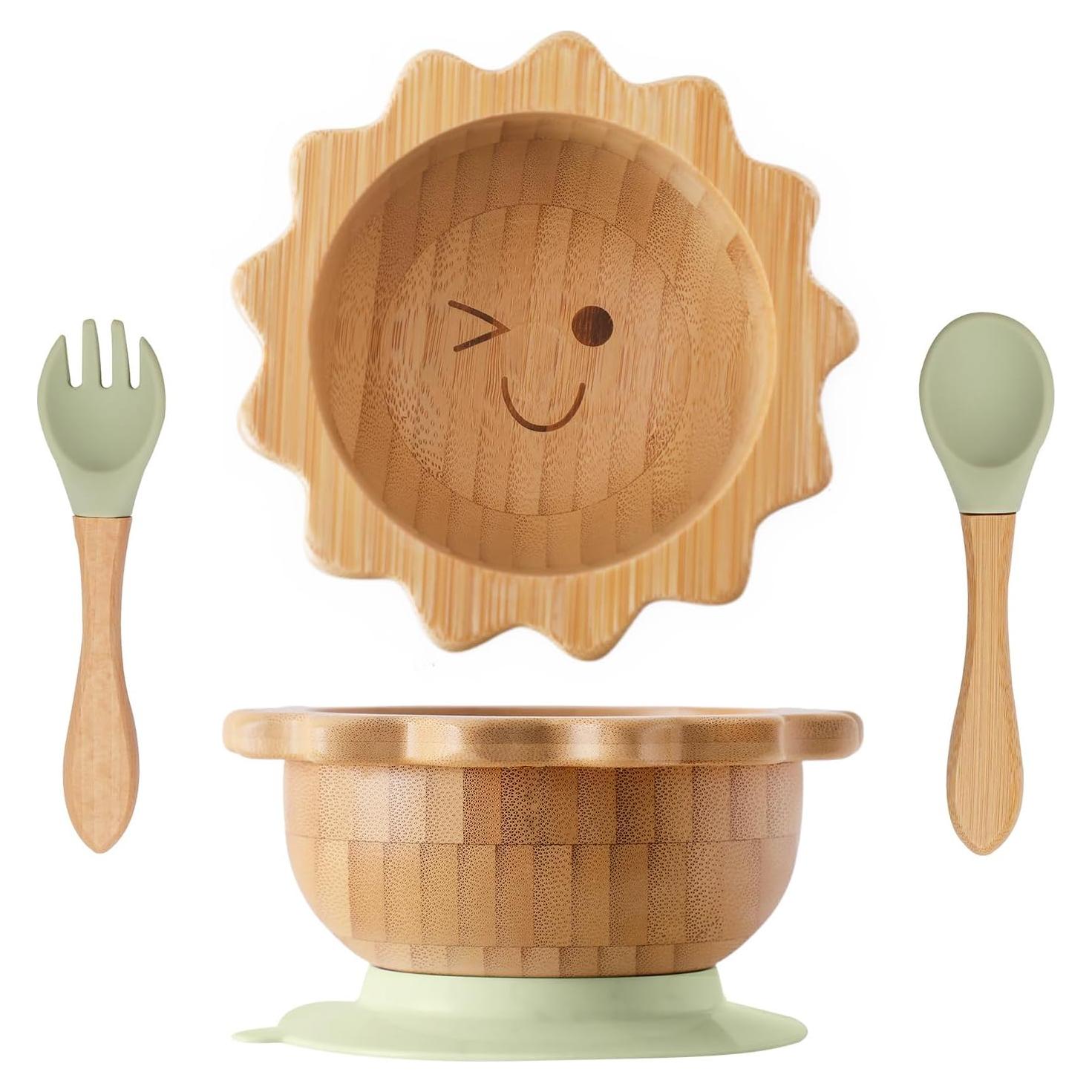 Set de Tazón de Succión Bambú Hagamos Verde 3 Piezas