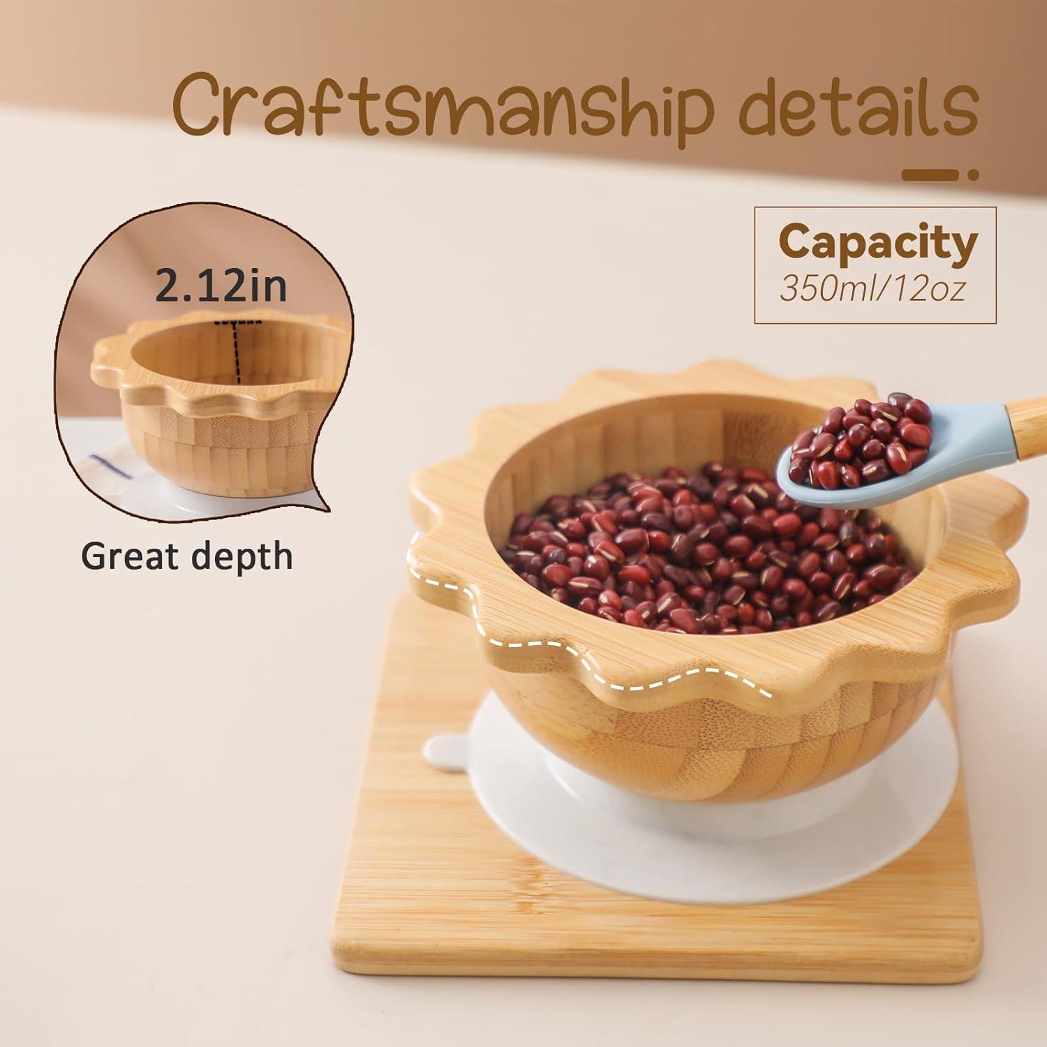 Set de Tazón de Succión Bambú Hagamos Verde 3 Piezas