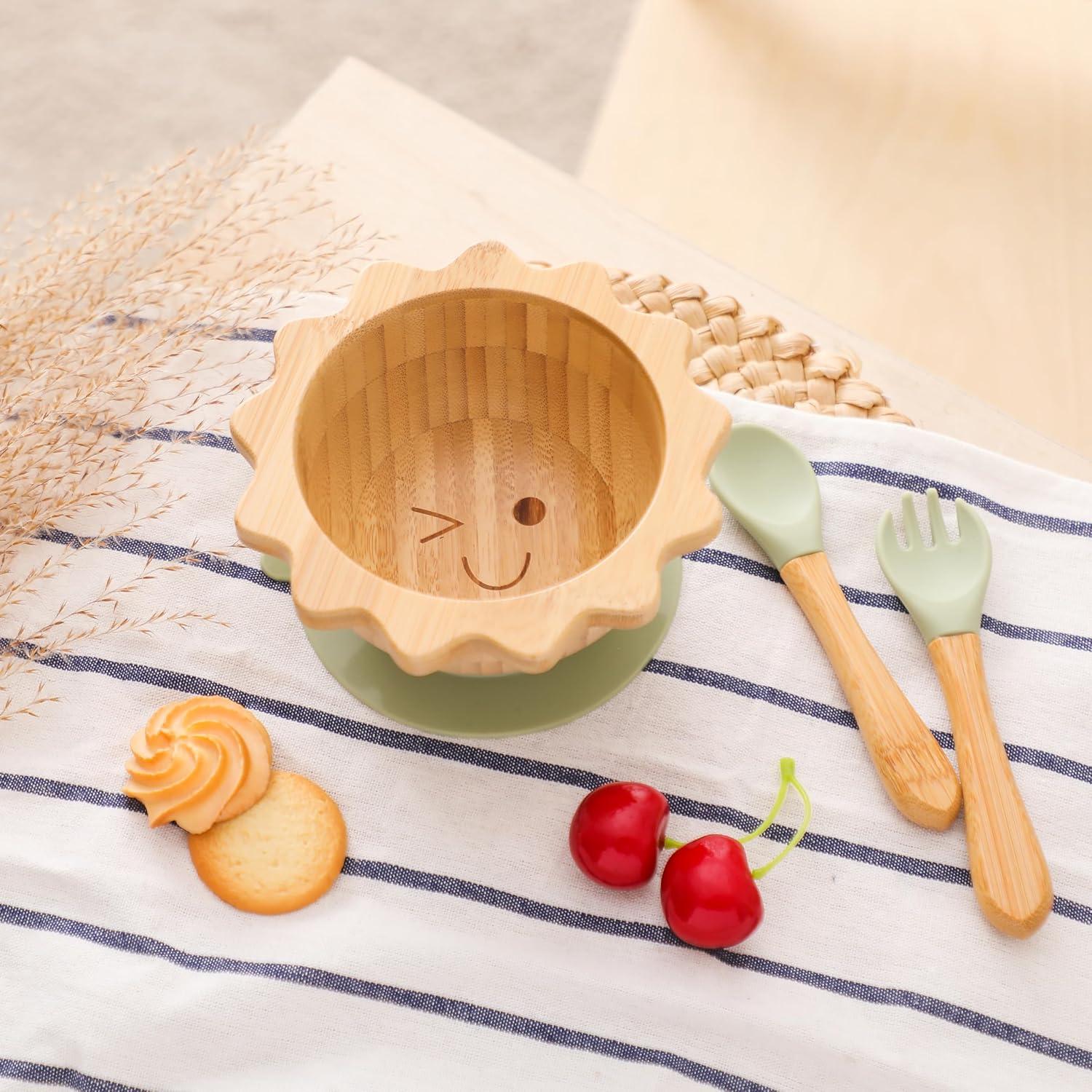 Set de Tazón de Succión Bambú Hagamos Verde 3 Piezas