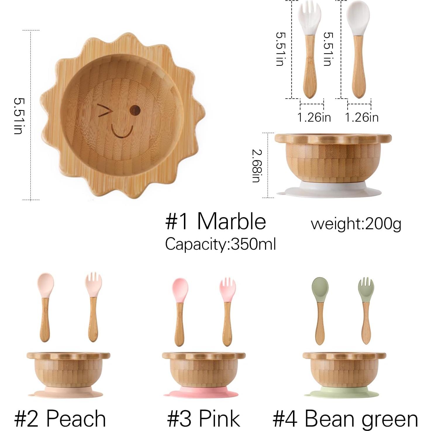 Set de Tazón de Succión Bambú Hagamos Verde 3 Piezas