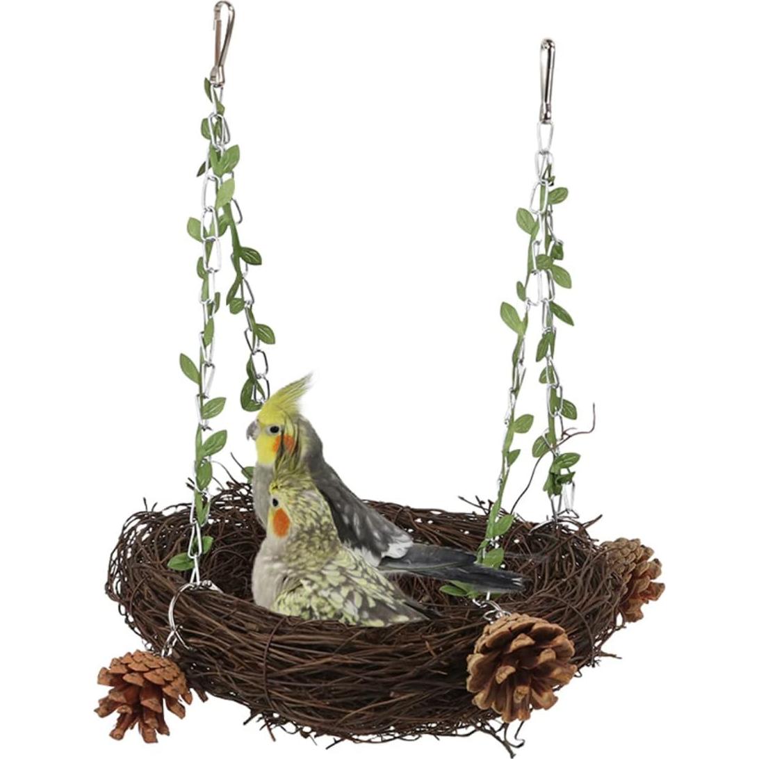 Columpio de Ratan Natural Pequeño para Loro 13 cm Barn Eleven