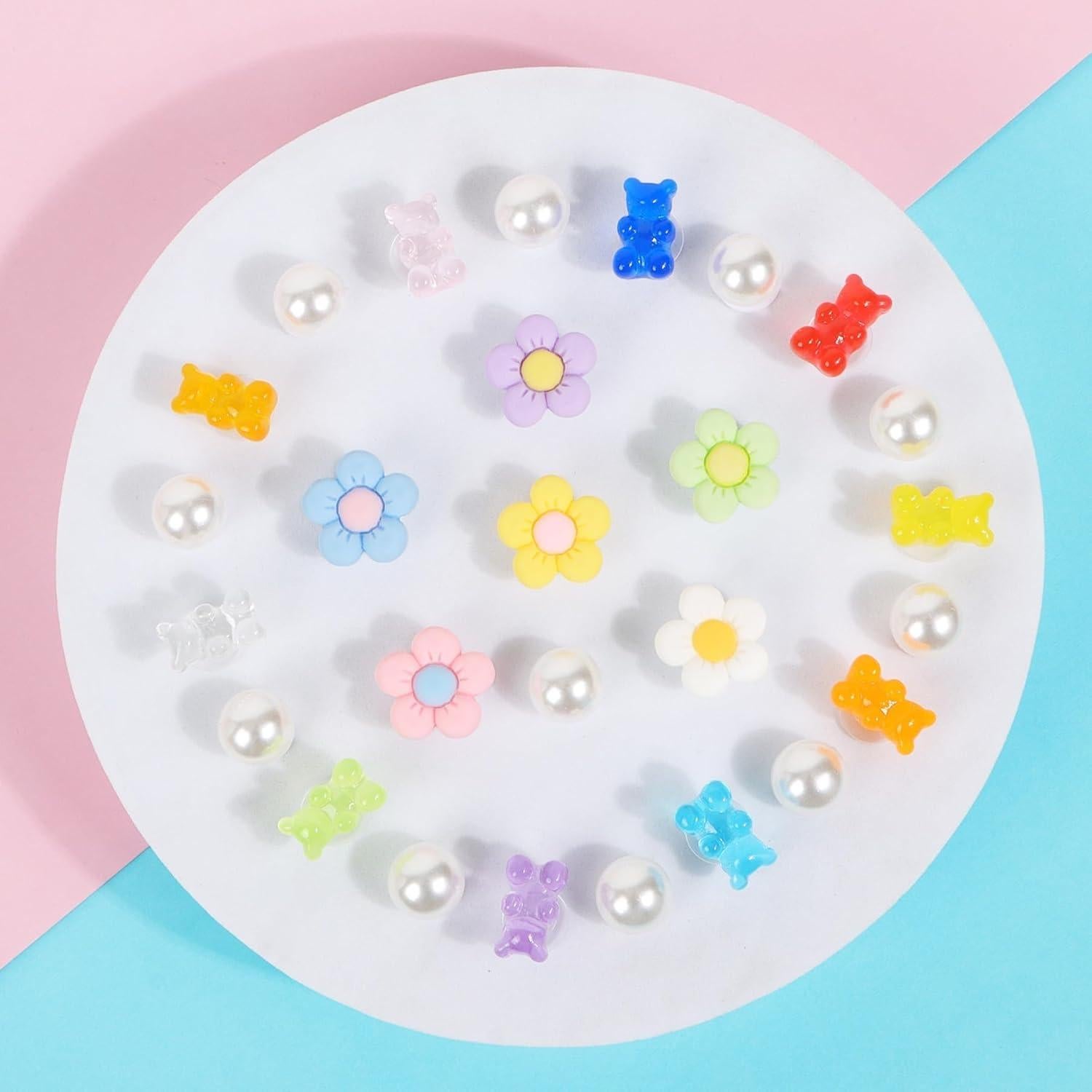 Encantos para Zapatos de Mujer WharFlag - 27 Piezas Coloridas