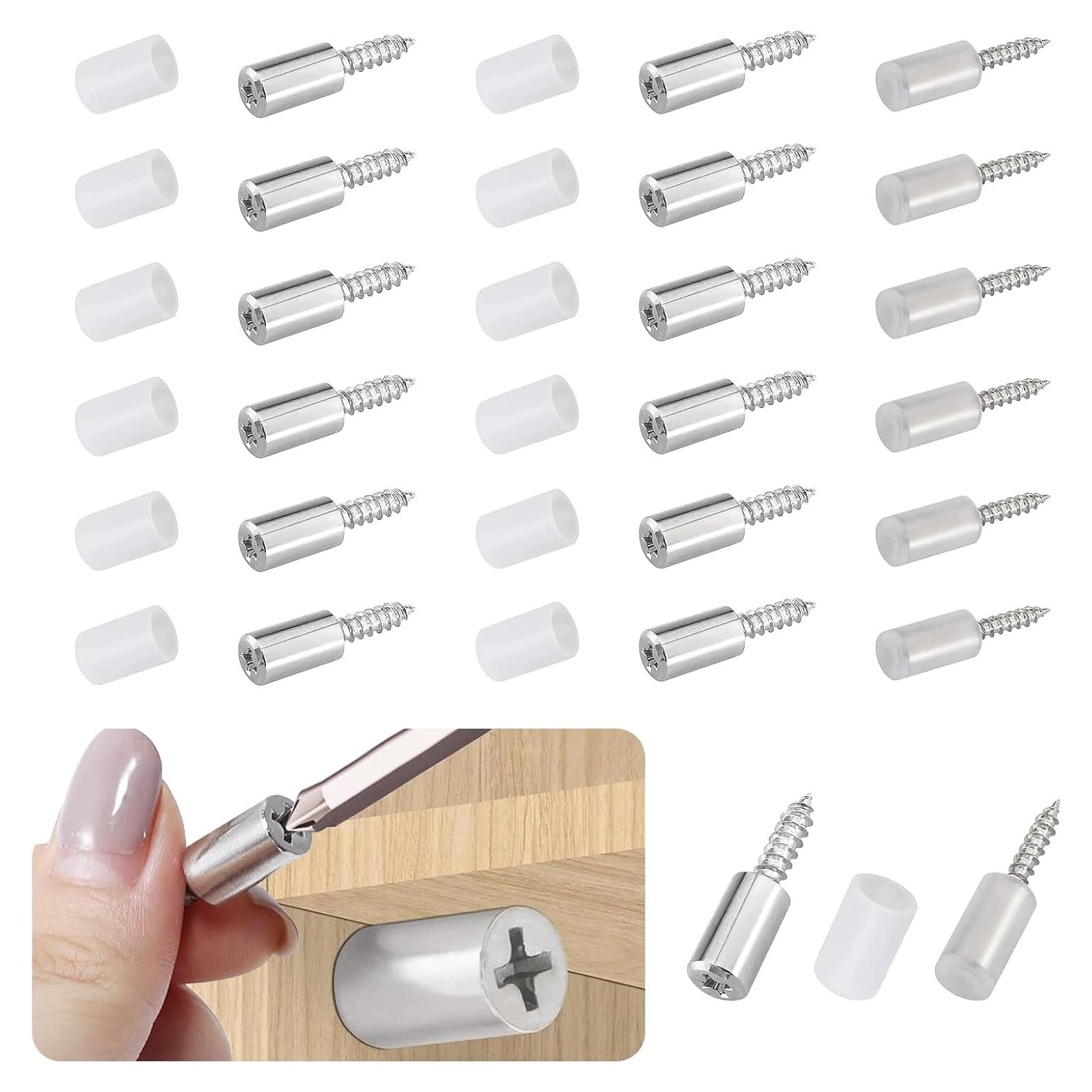 18 Tornillos Autoperforantes Soporte Estante Iffitya Blanco