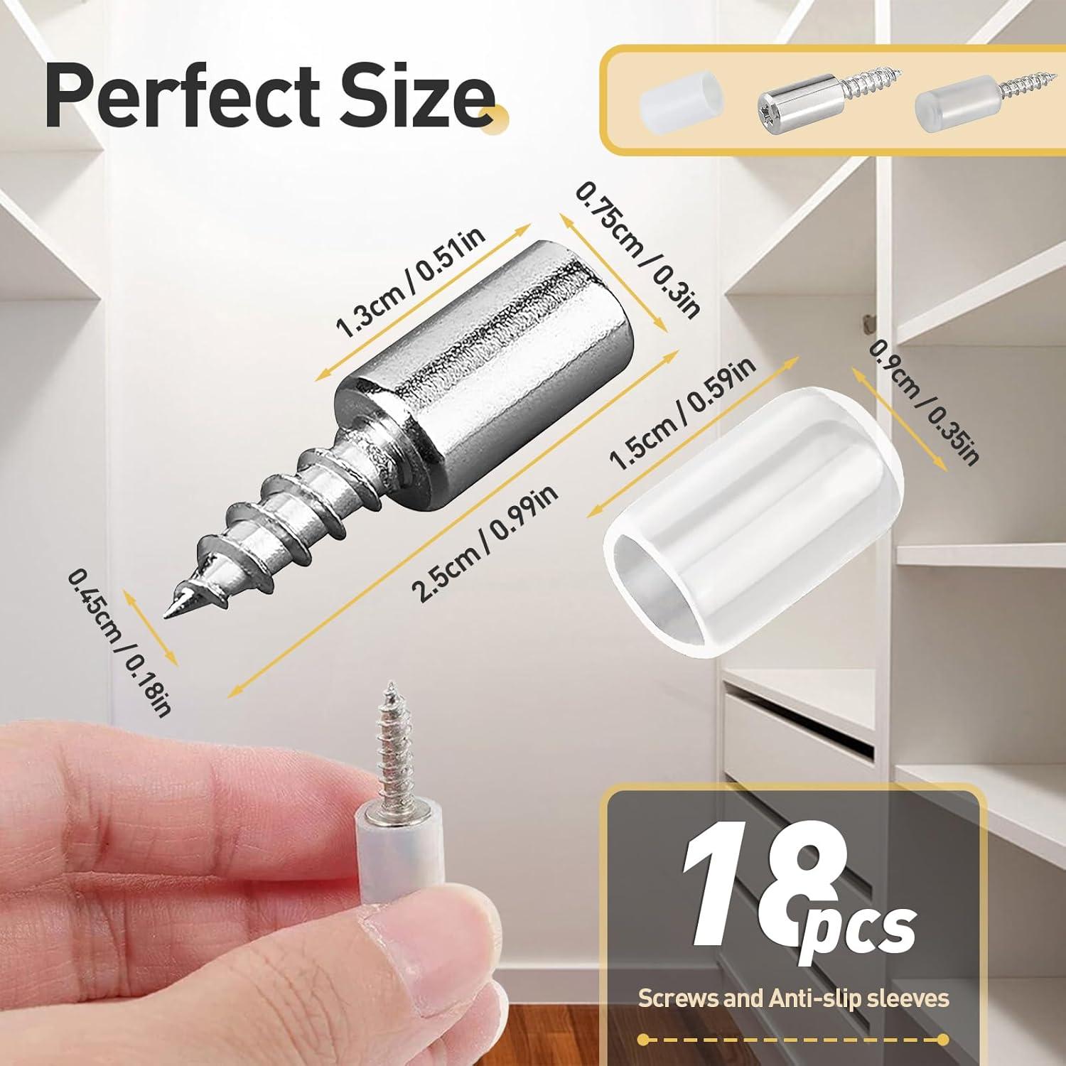 18 Tornillos Autoperforantes Soporte Estante Iffitya Blanco