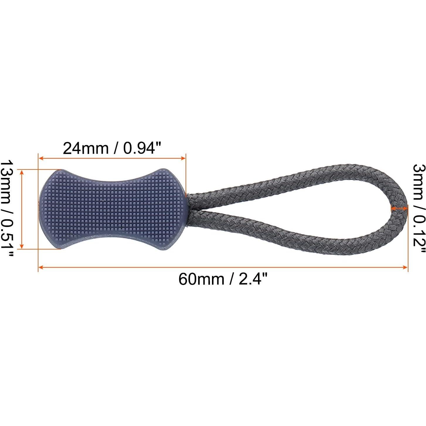 Tiradores de Cremallera PATIKIL 20 Piezas Antideslizantes Gris