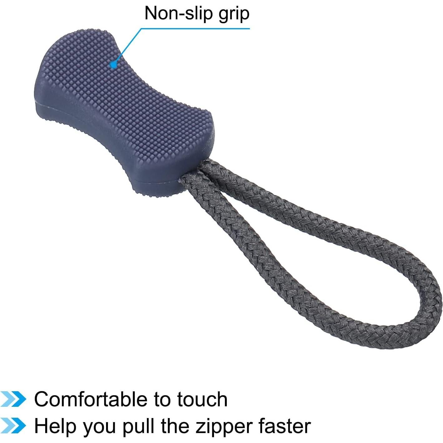 Tiradores de Cremallera PATIKIL 20 Piezas Antideslizantes Gris