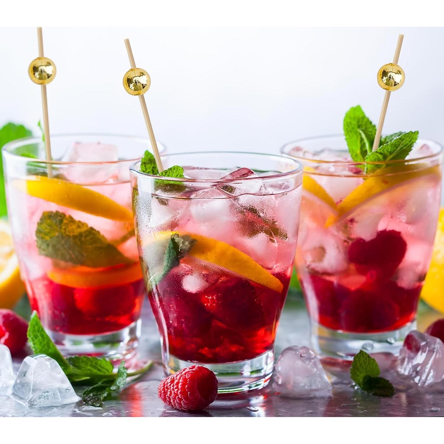 1000 Palillos de Cóctel Dorados 11.94 cm para Aperitivos