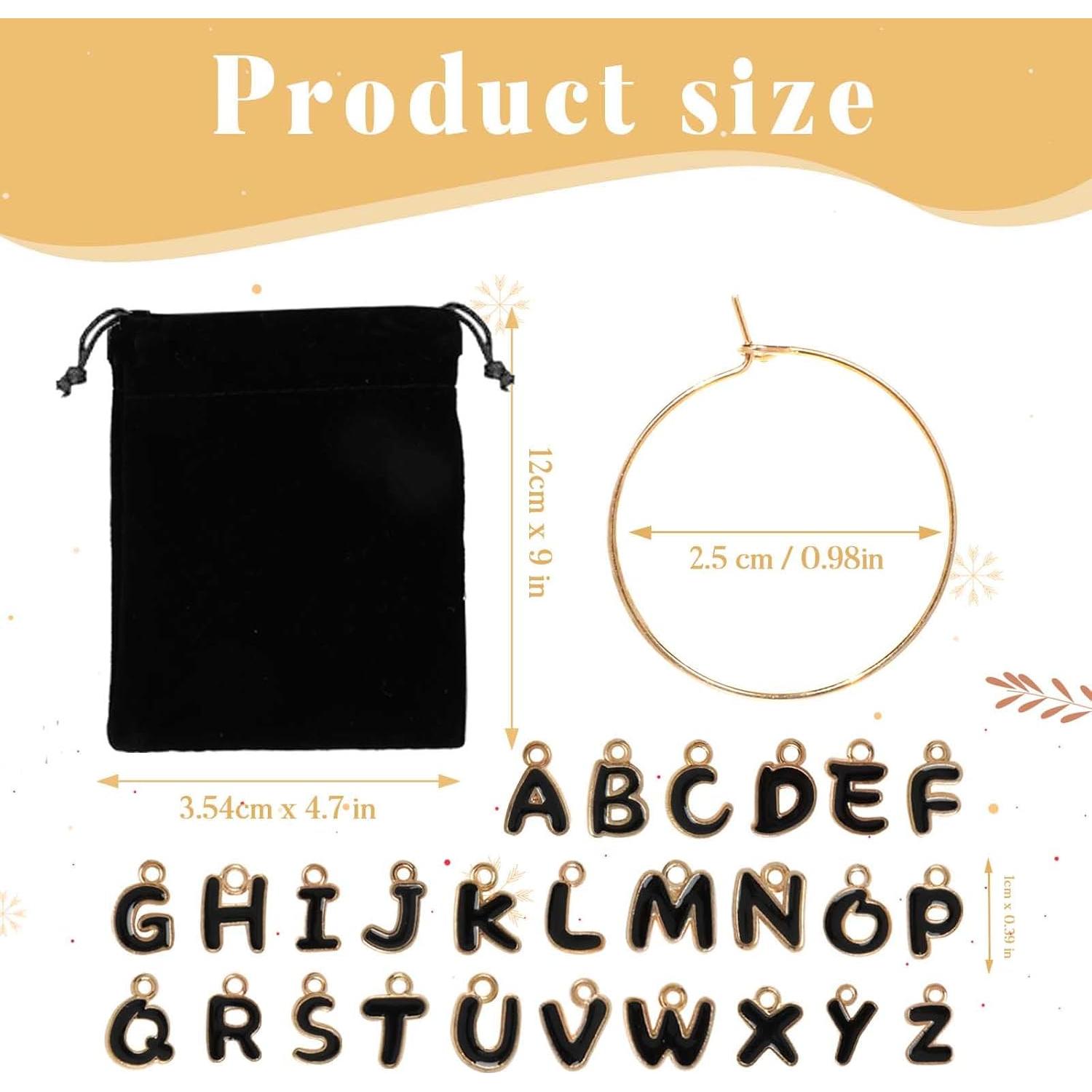 26 Marcadores de Letras para Copas de Vino Megitzuu - Bolsa Incluida