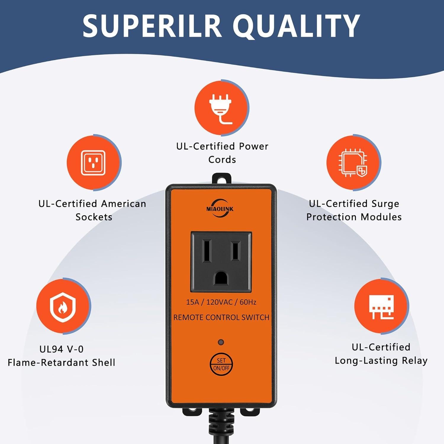 Interruptor Remoto para Aspiradora MIAOLINK 120V Automático