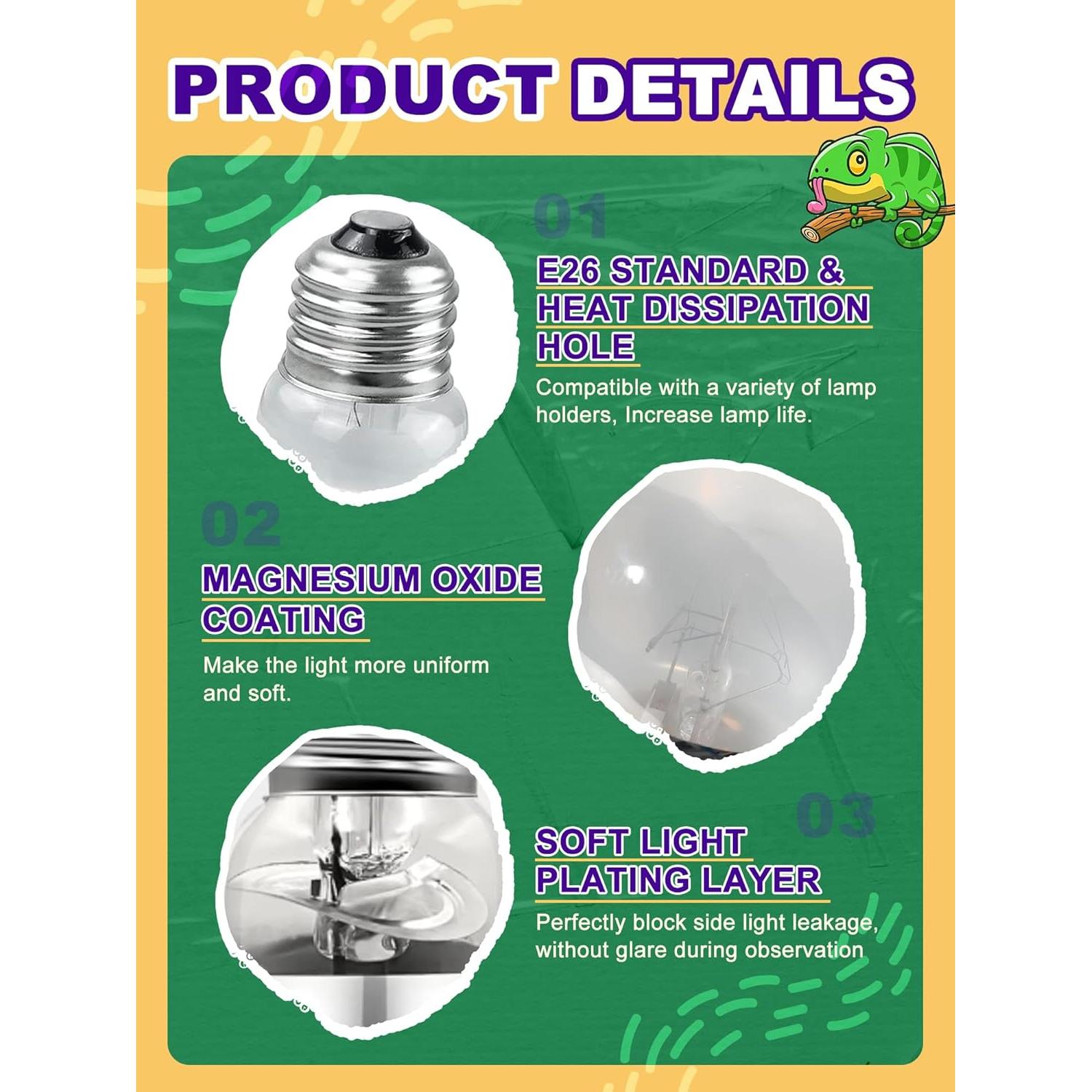 Bombilla de Calor 80W REPTISPA UVA UVB para Reptiles