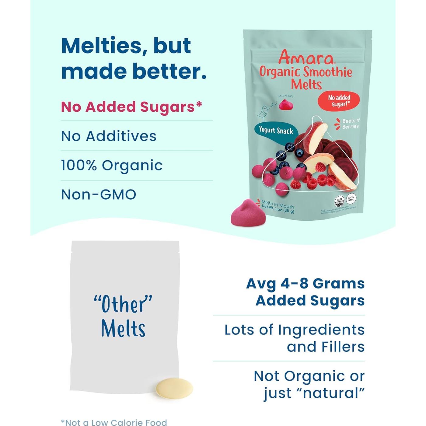 Amara Smoothie Melts - Snacks Saludables para Bebés 170g