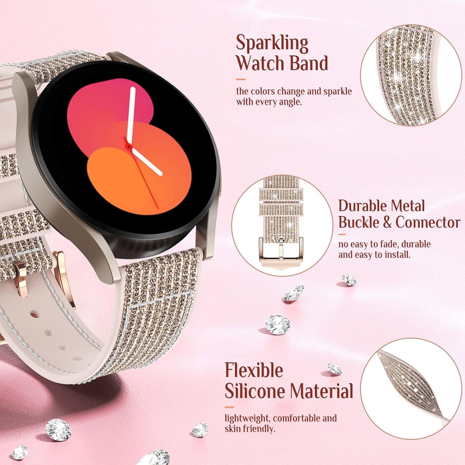 Banda de Silicona Brillante Goton para Samsung Galaxy Watch 20mm