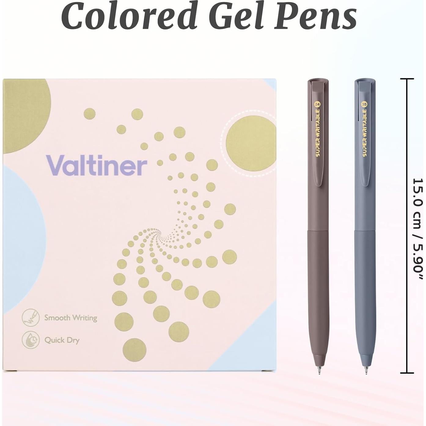 Set de 10 Bolígrafos de Gel Valtiner 0.5mm Multicolor