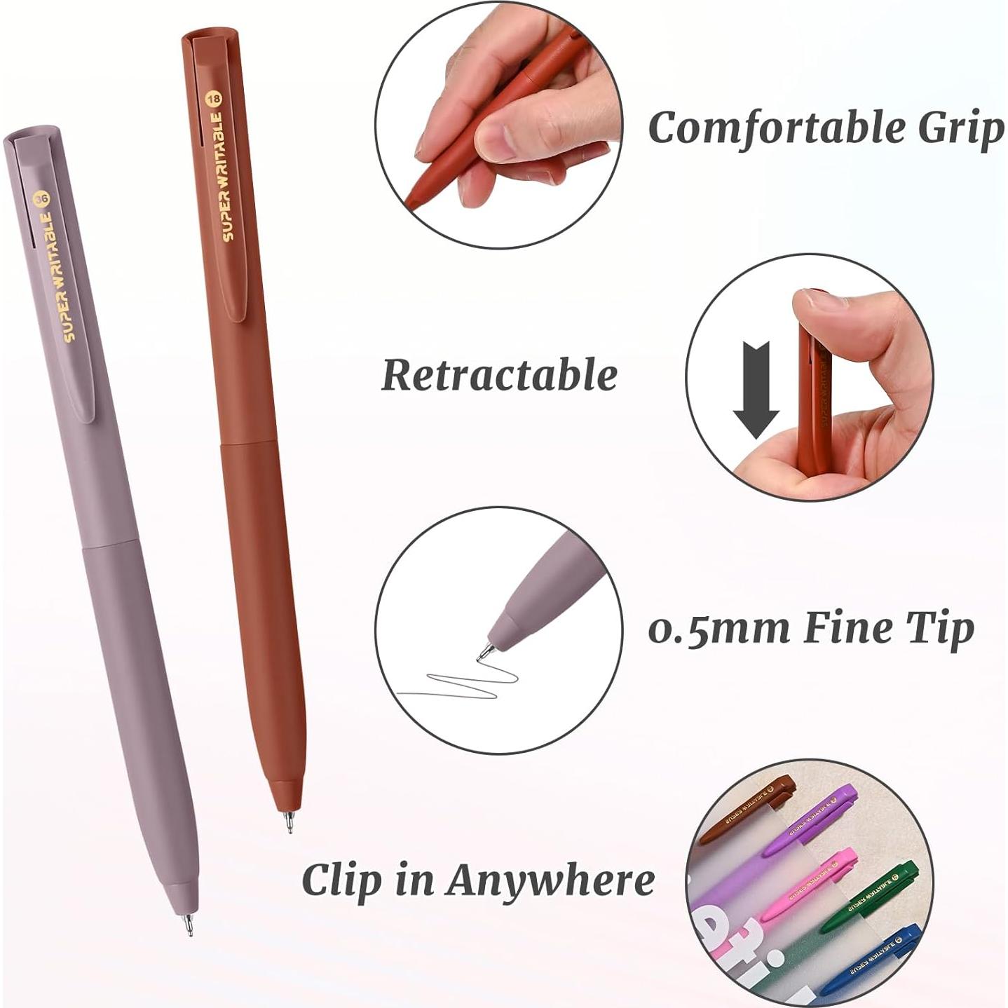 Set de 10 Bolígrafos de Gel Valtiner 0.5mm Multicolor