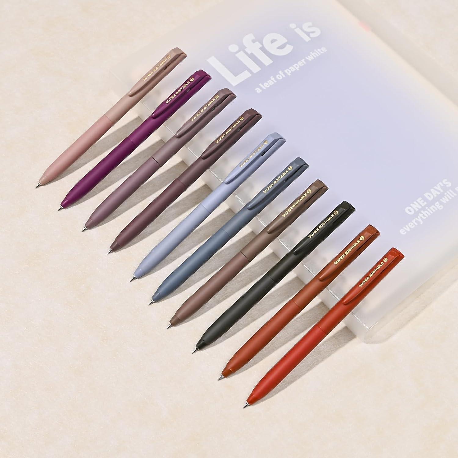 Set de 10 Bolígrafos de Gel Valtiner 0.5mm Multicolor