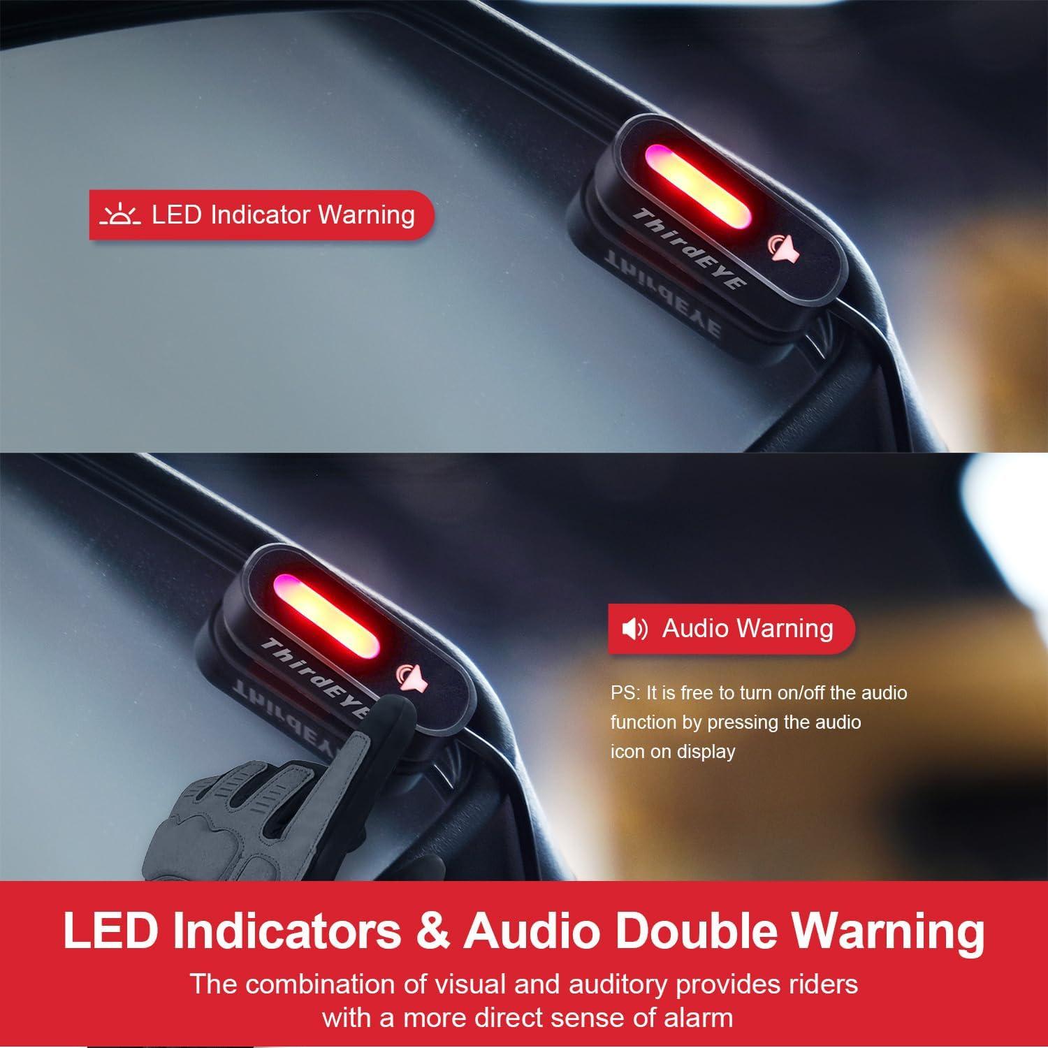 Sistema de Punto Ciego INNOVV ThirdEYE Impermeable para Motocicleta