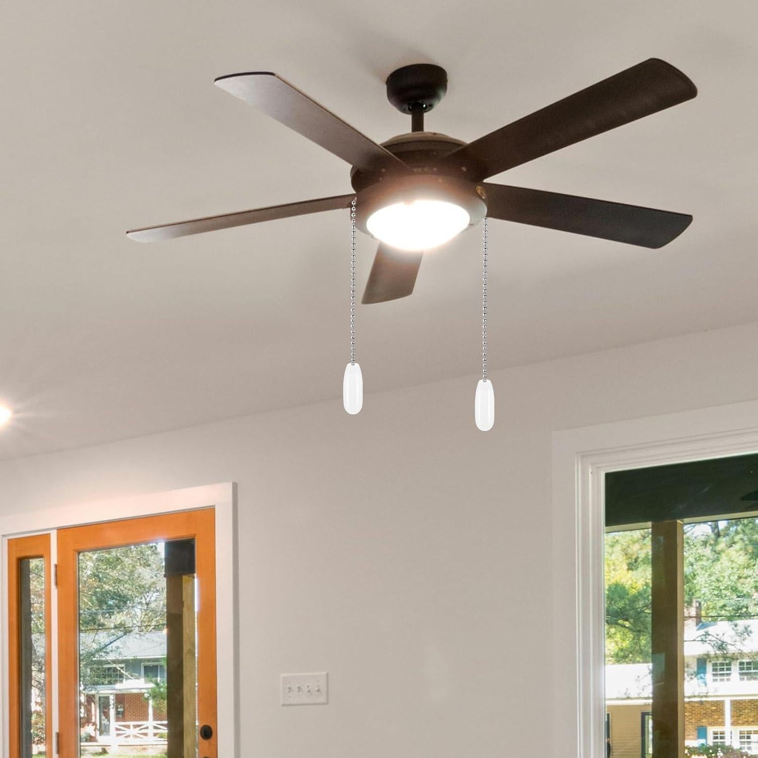 Cadenas de Tirar de Ventilador de Techo Aecsze 30 cm Madera Blanco