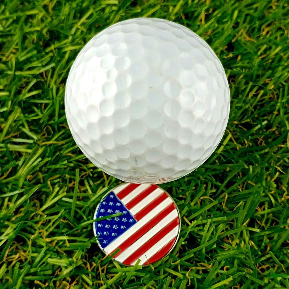 Marcadores de Pelotas de Golf Amy Sport 6 Pcs Bandera EE.UU.